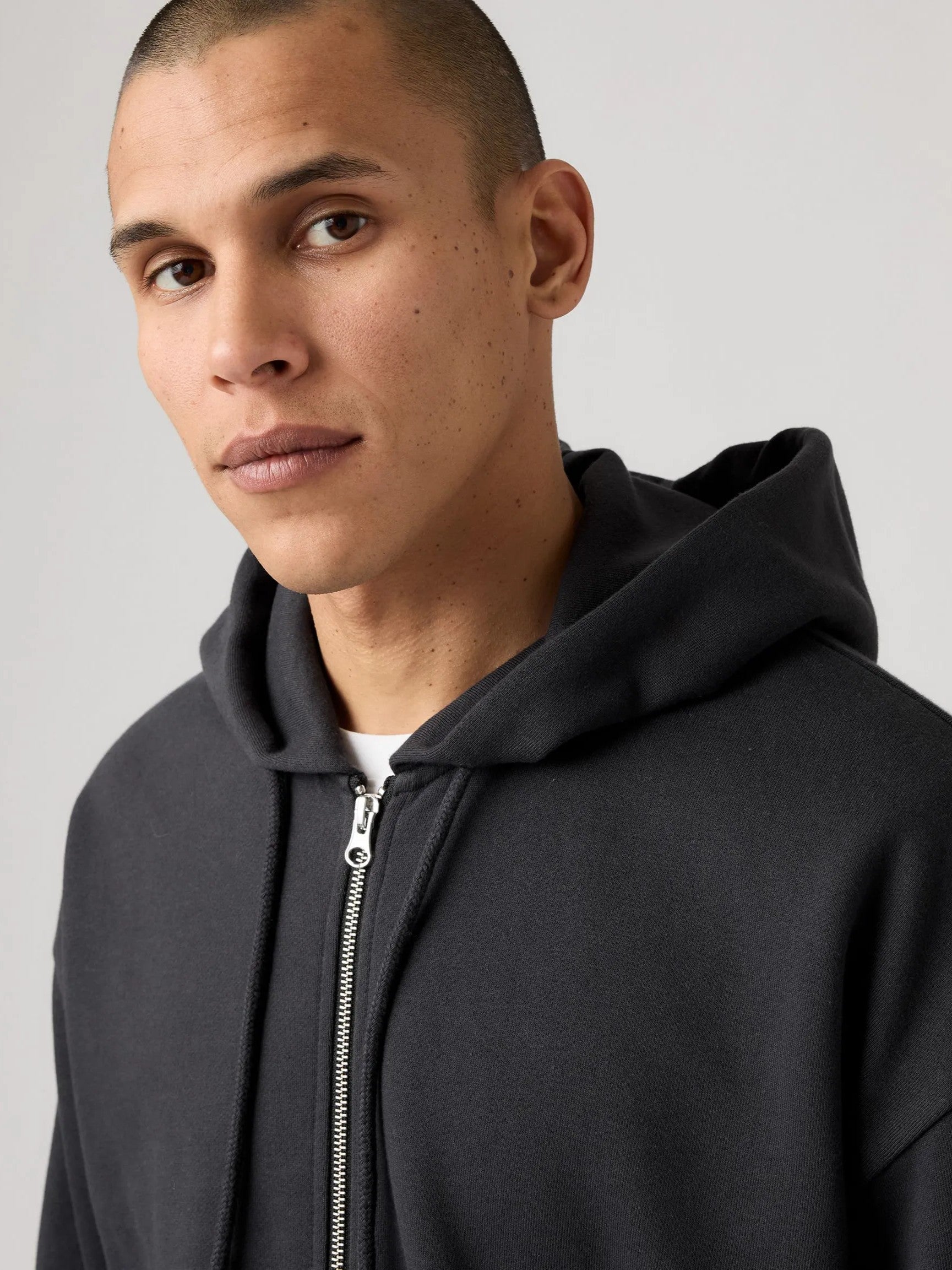 Sweat à capuche zippé Levi's pour homme, coupe carrée