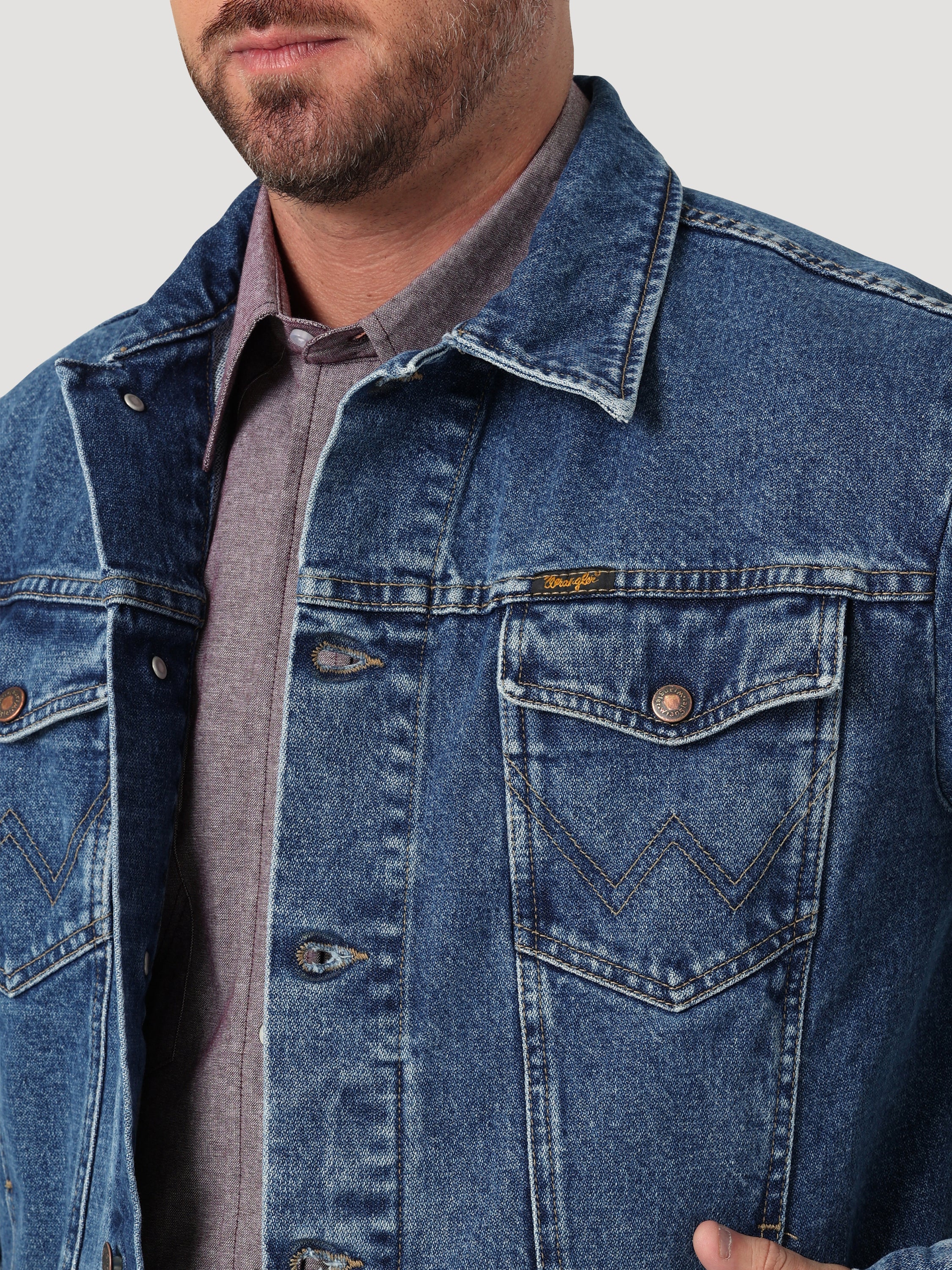 Veste en jean Wrangler® - Sans doublure - Délavage à la pierre