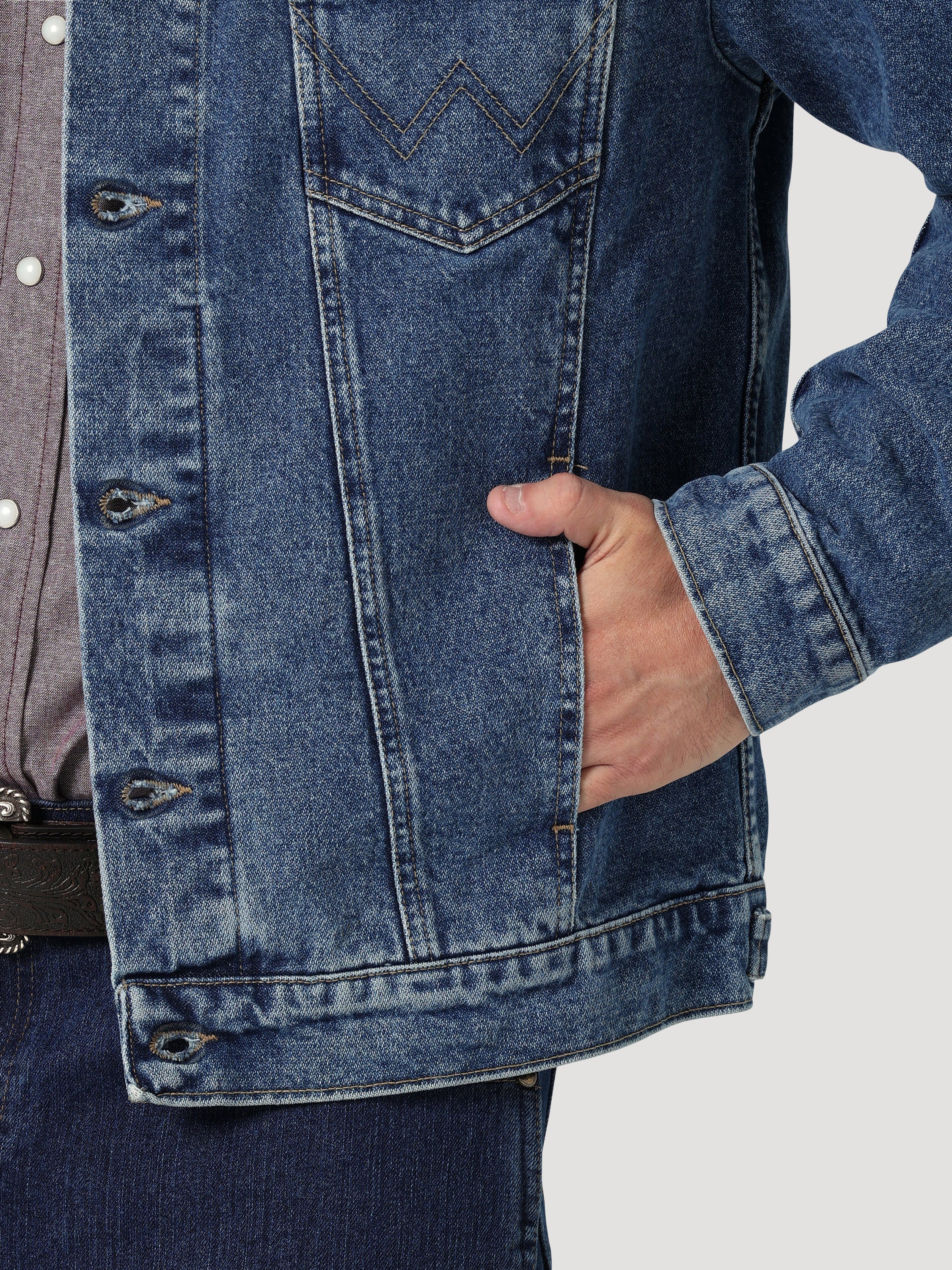 Veste en jean Wrangler® - Sans doublure - Délavage à la pierre