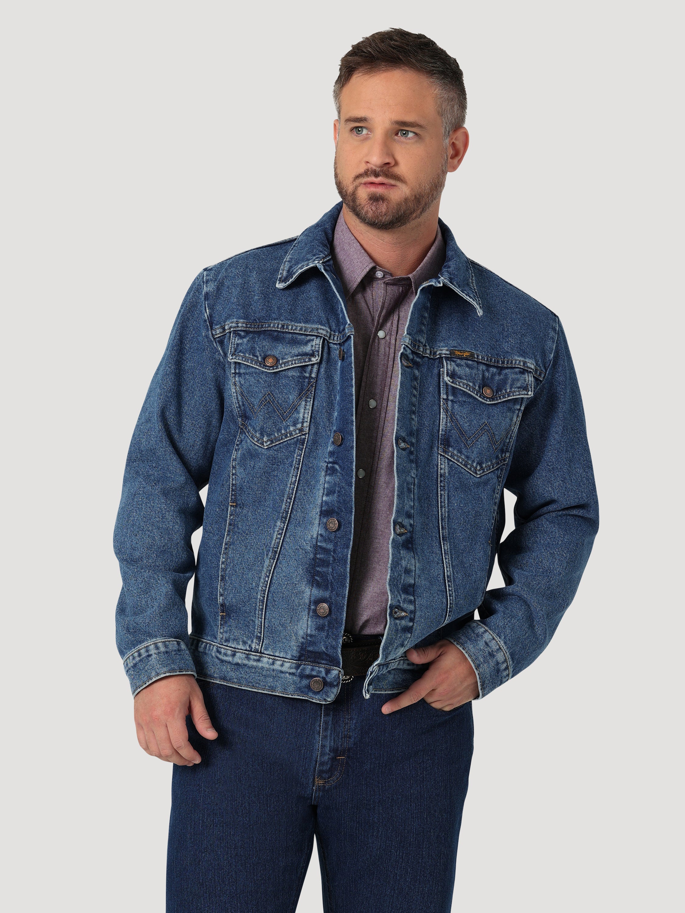 Veste en jean Wrangler® - Sans doublure - Délavage à la pierre