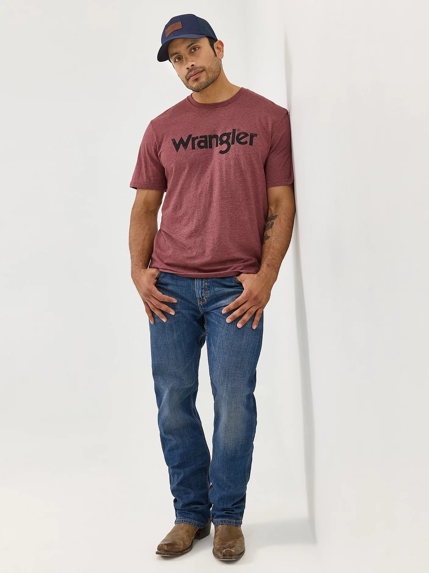 Wrangler® T-Shirt - Regular Fit - Burgundy Heather