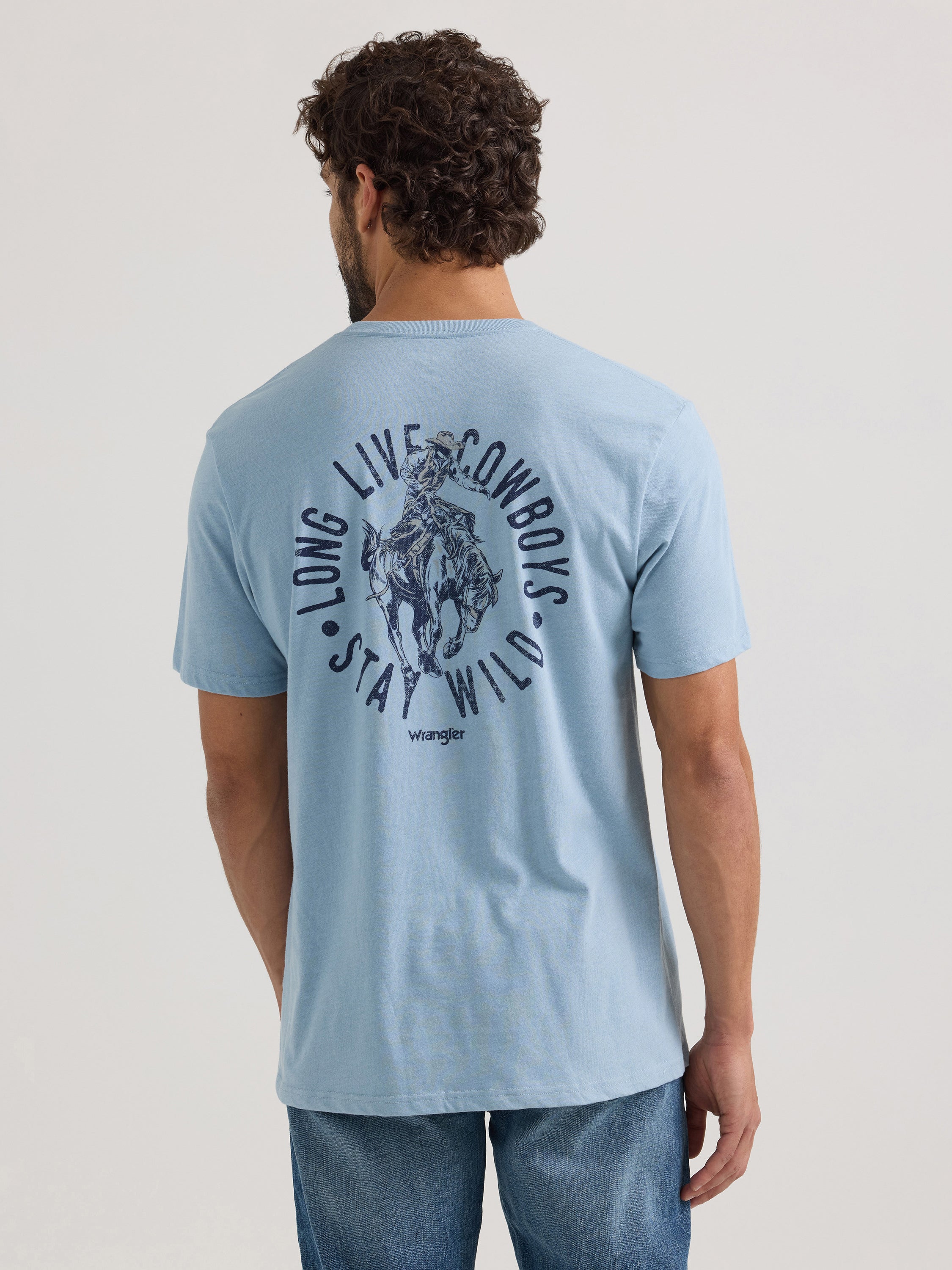 T-shirt à manches courtes Wrangler® Graphic - Coupe standard - Ashley Blue Heather