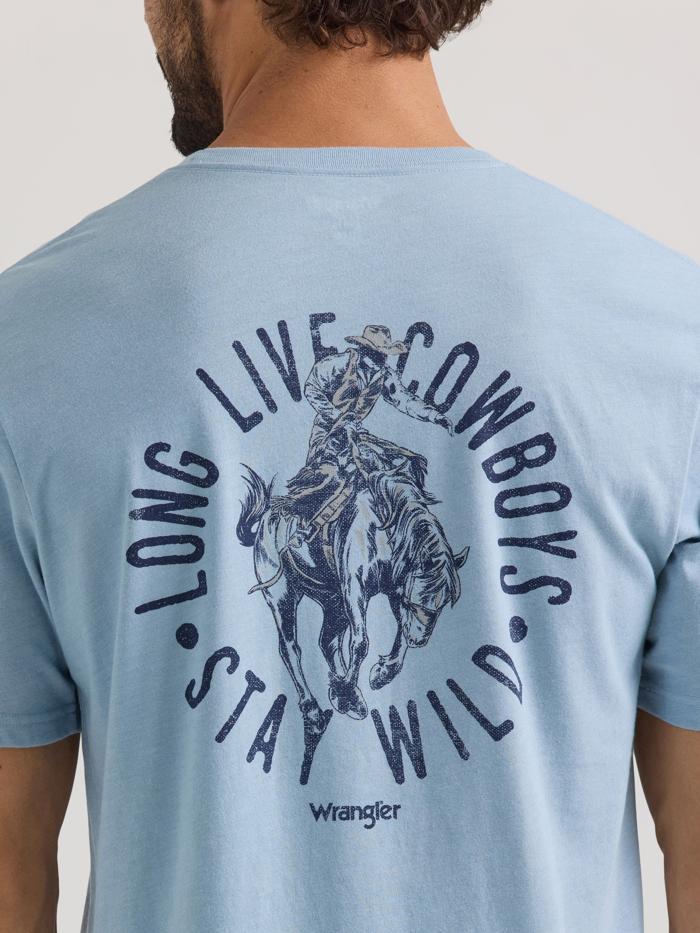 T-shirt à manches courtes Wrangler® Graphic - Coupe standard - Ashley Blue Heather