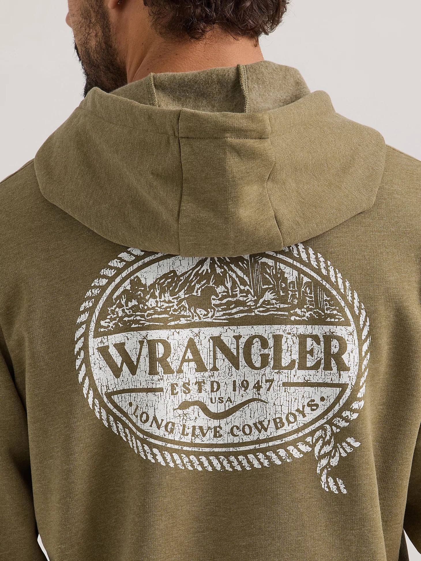 Sweat à capuche Wrangler® - Coupe standard - Olive brûlée