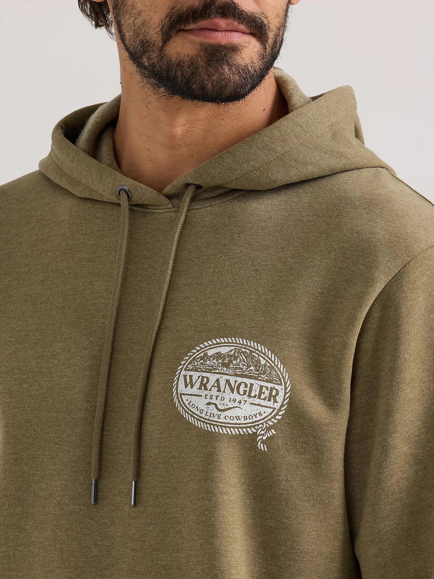 Sweat à capuche Wrangler® - Coupe standard - Olive brûlée