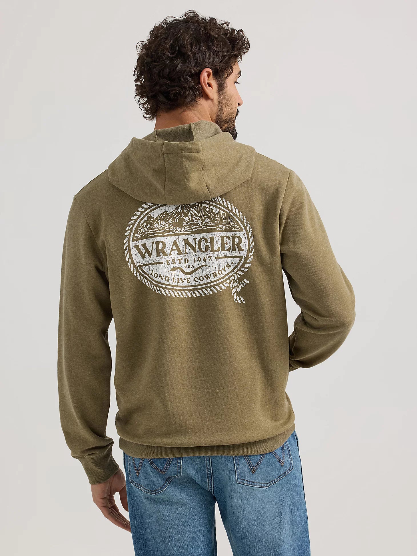 Sweat à capuche Wrangler® - Coupe standard - Olive brûlée