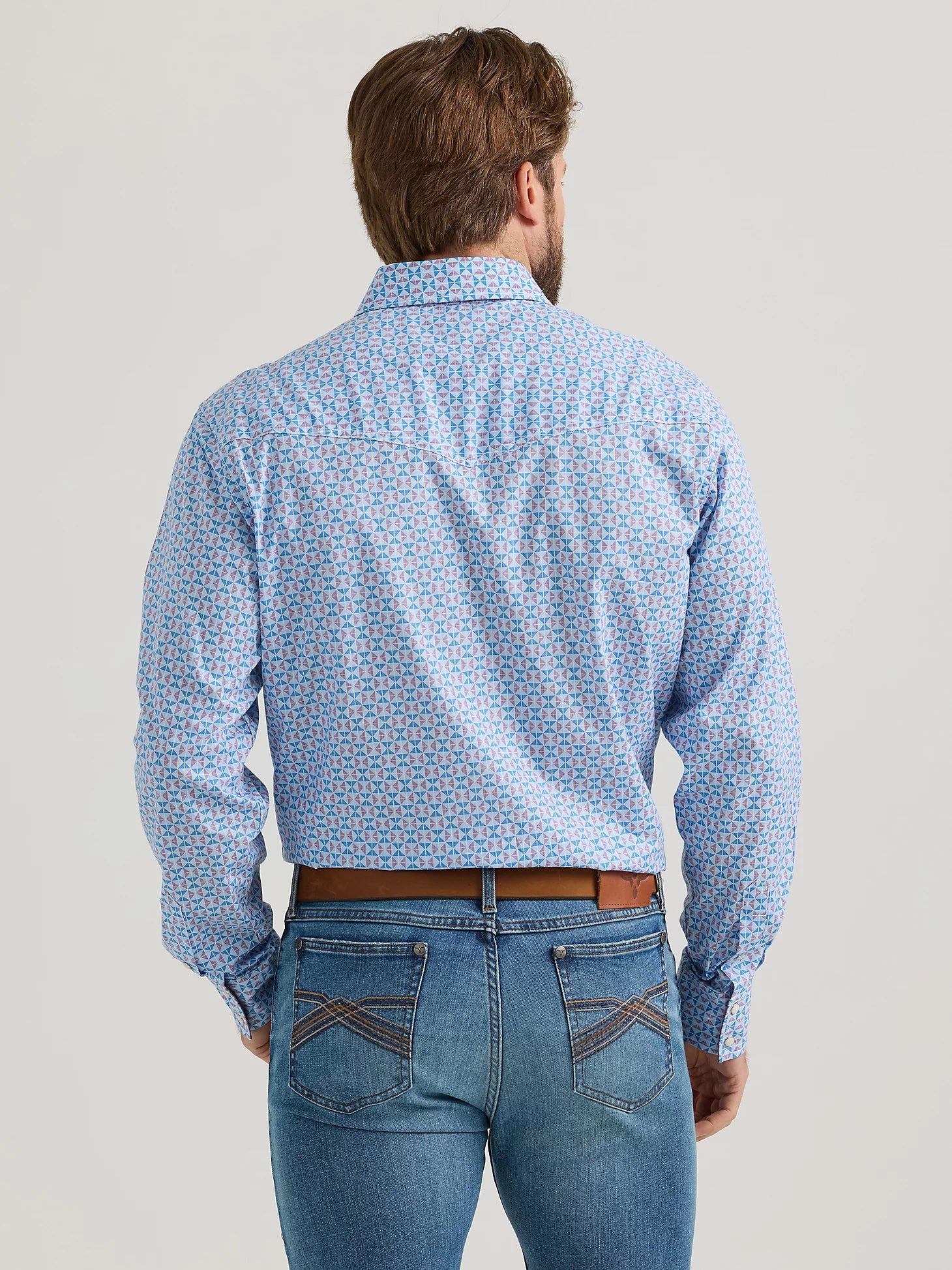 Chemise à manches longues Wrangler® 20X® Competition Advanced Comfort - Coupe classique - Bleu