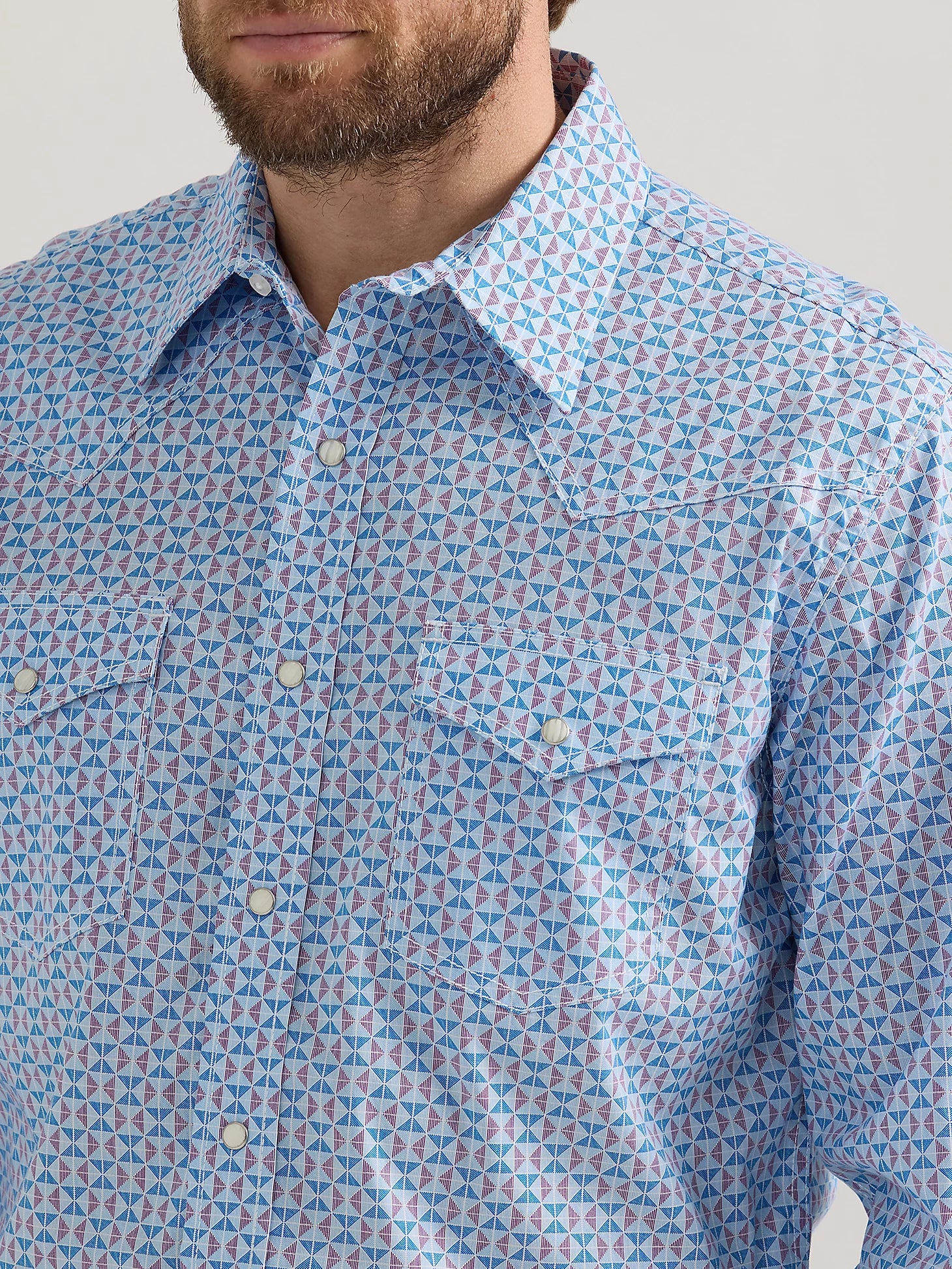 Chemise à manches longues Wrangler® 20X® Competition Advanced Comfort - Coupe classique - Bleu