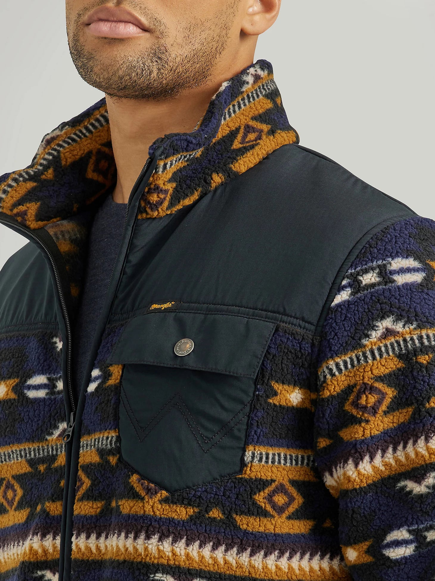 Veste zippée Wrangler® en sherpa mélangé - Desert Vibe