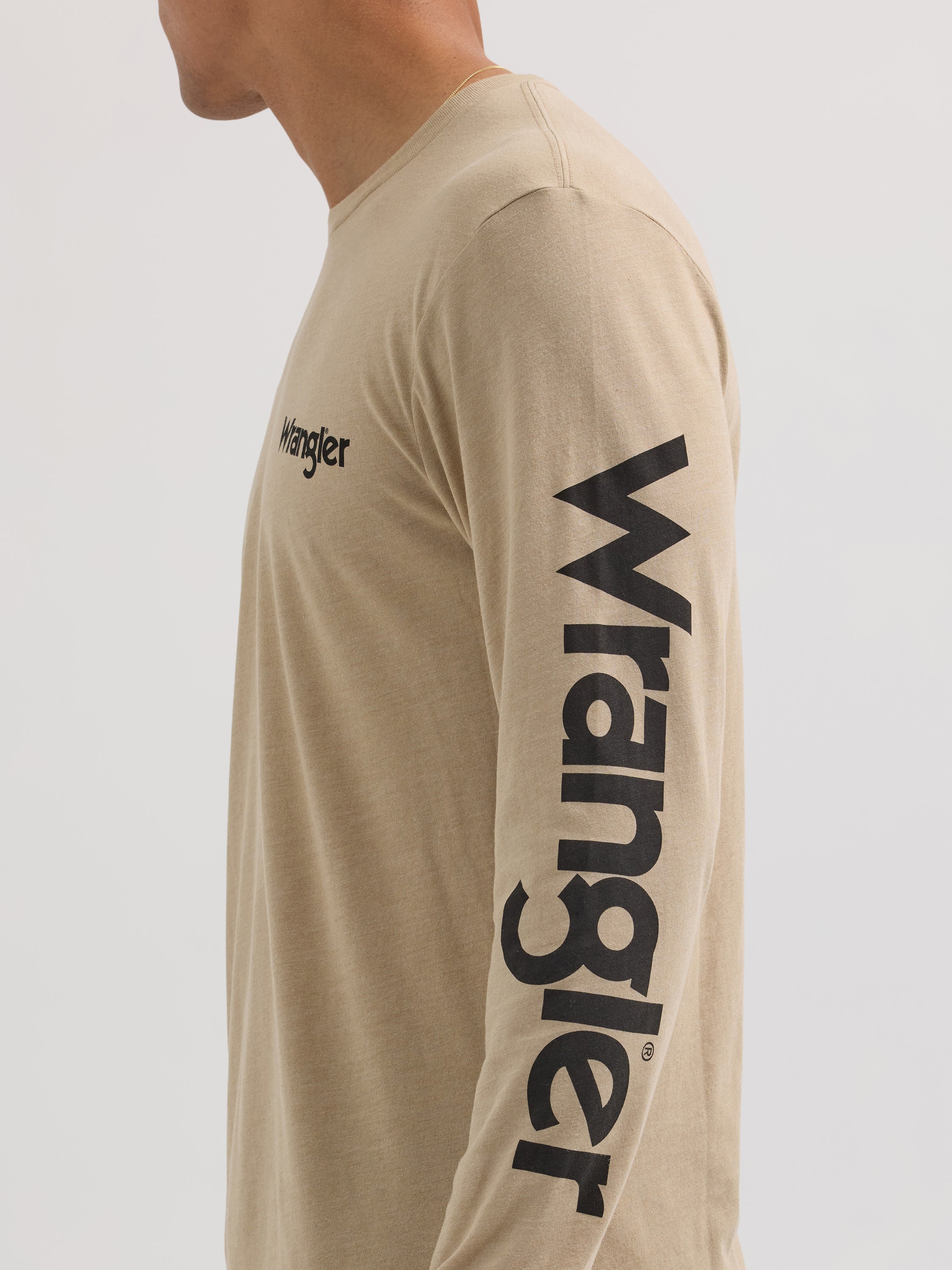 T-shirt à manches longues Wrangler® - Coupe standard - Trench Coat Heather