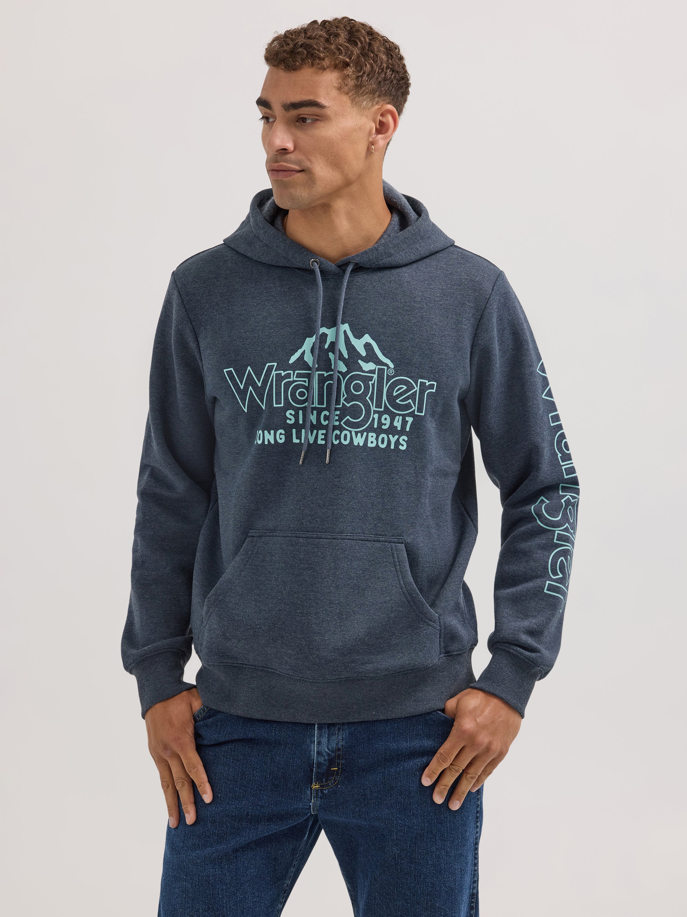 Sweat à capuche Wrangler® Western - Coupe standard - Saphir foncé