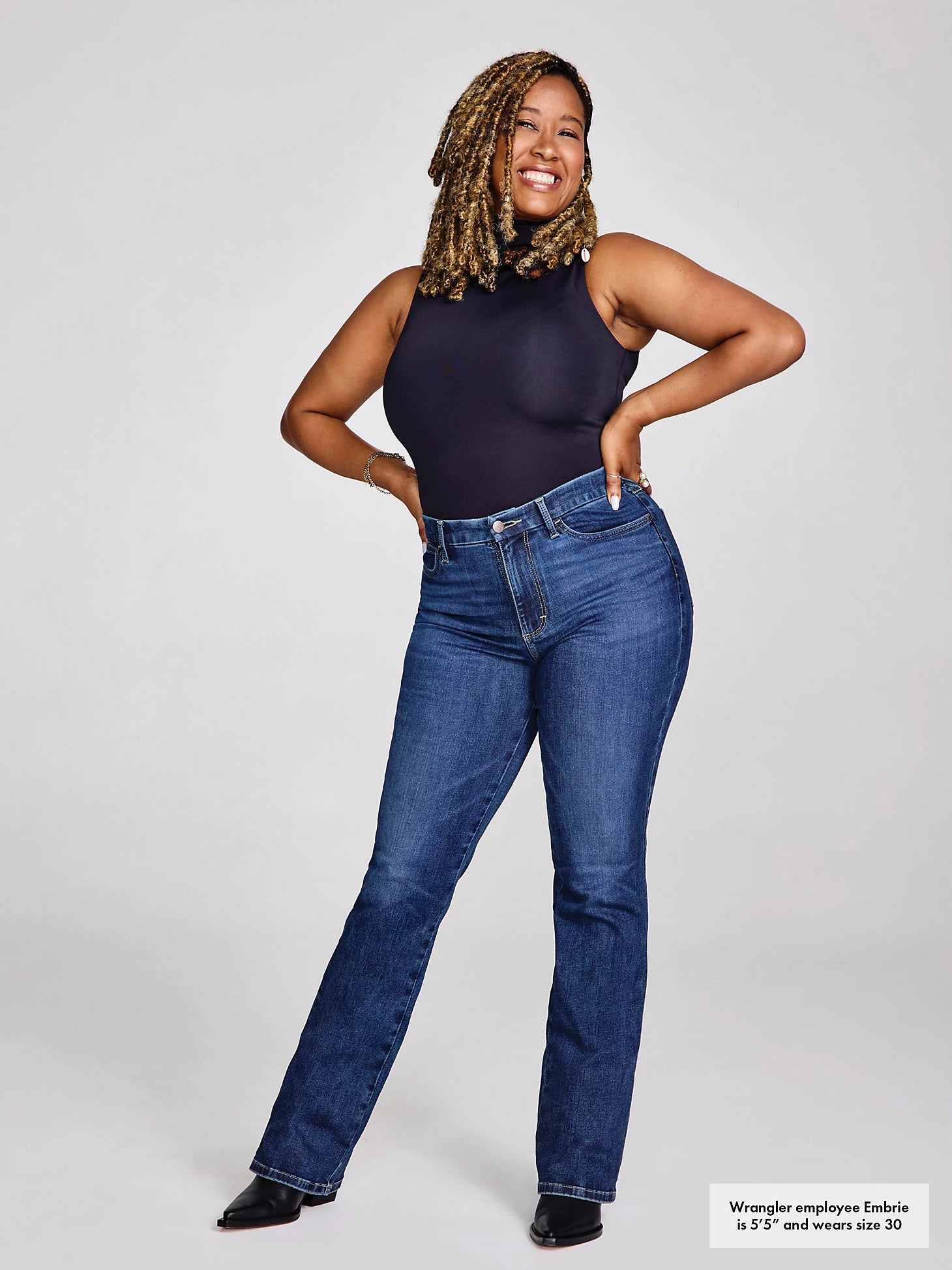 Jean bootcut Wrangler® Bespoke - Taille haute - Lacey