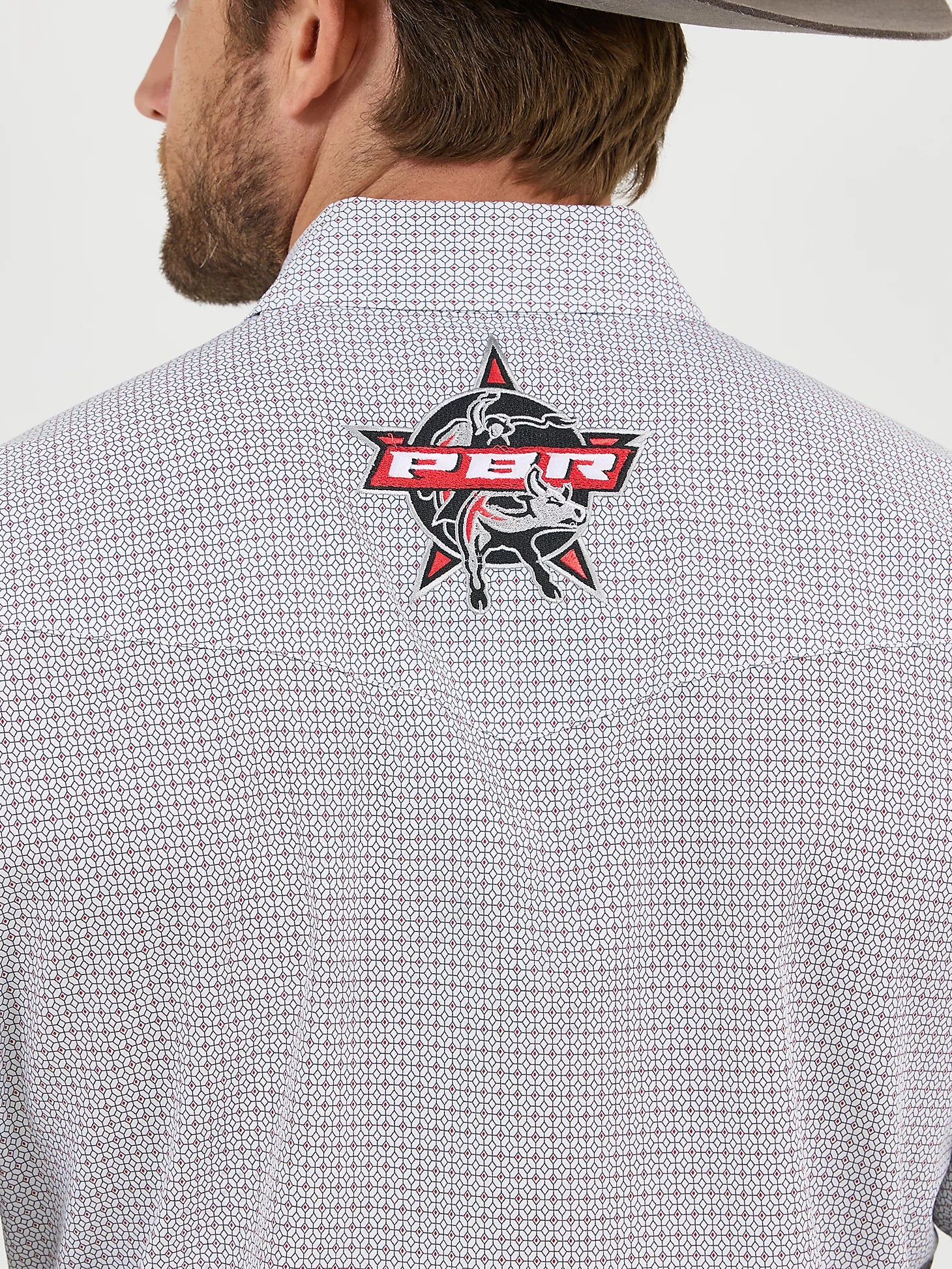 Wrangler® PBR Logo Long Sleeve Snap Shirt