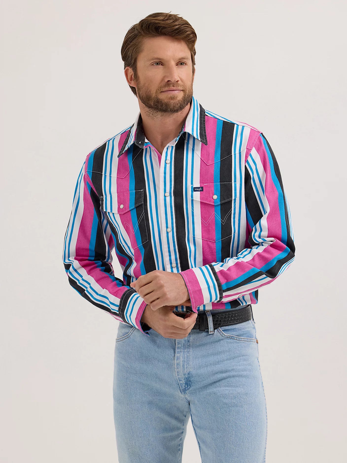 Chemise de travail à boutons-pression style western Brushpopper d'inspiration vintage