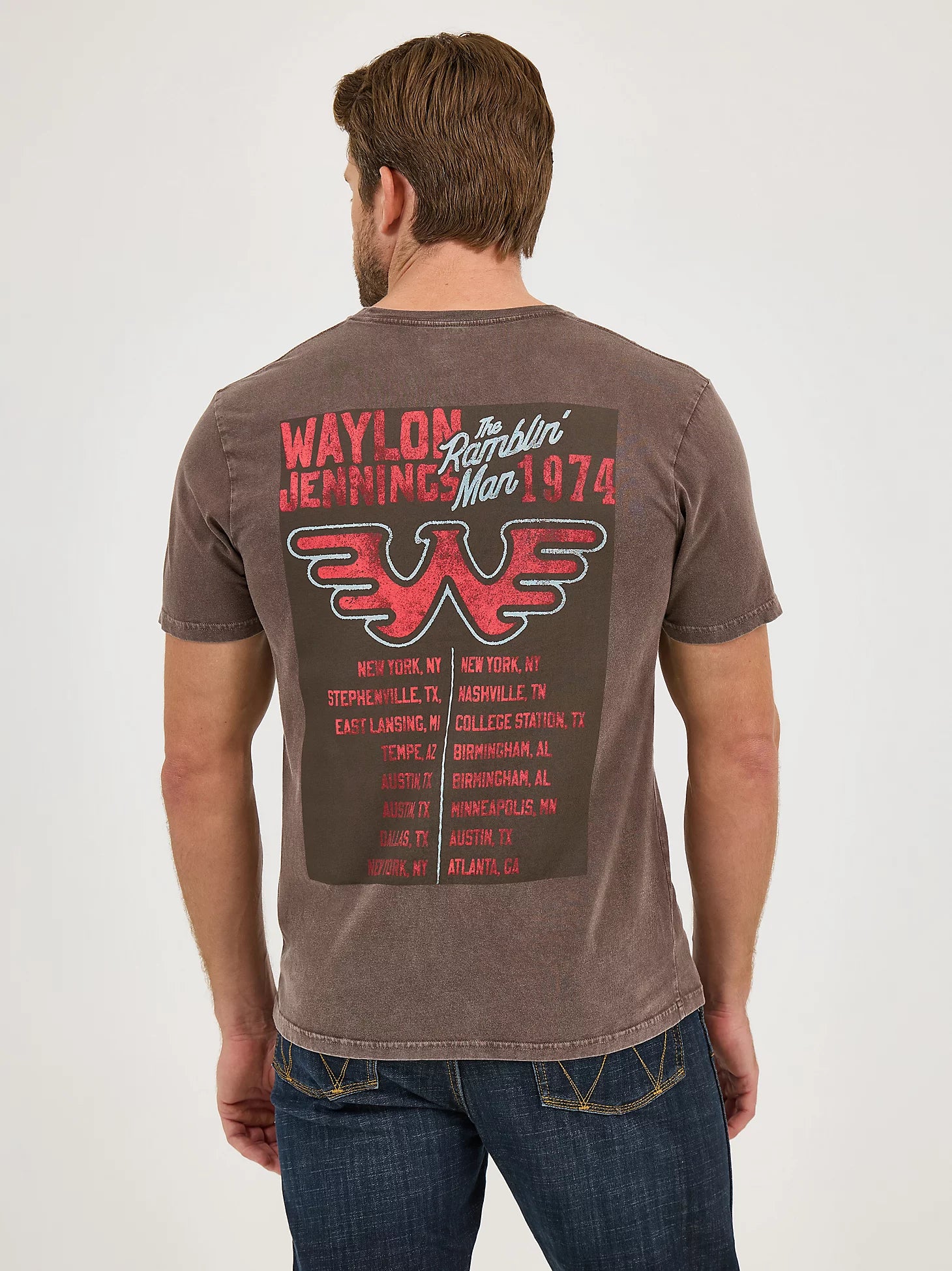 T-shirt graphique Wrangler® – Waylon Jennings – Prune chocolatée