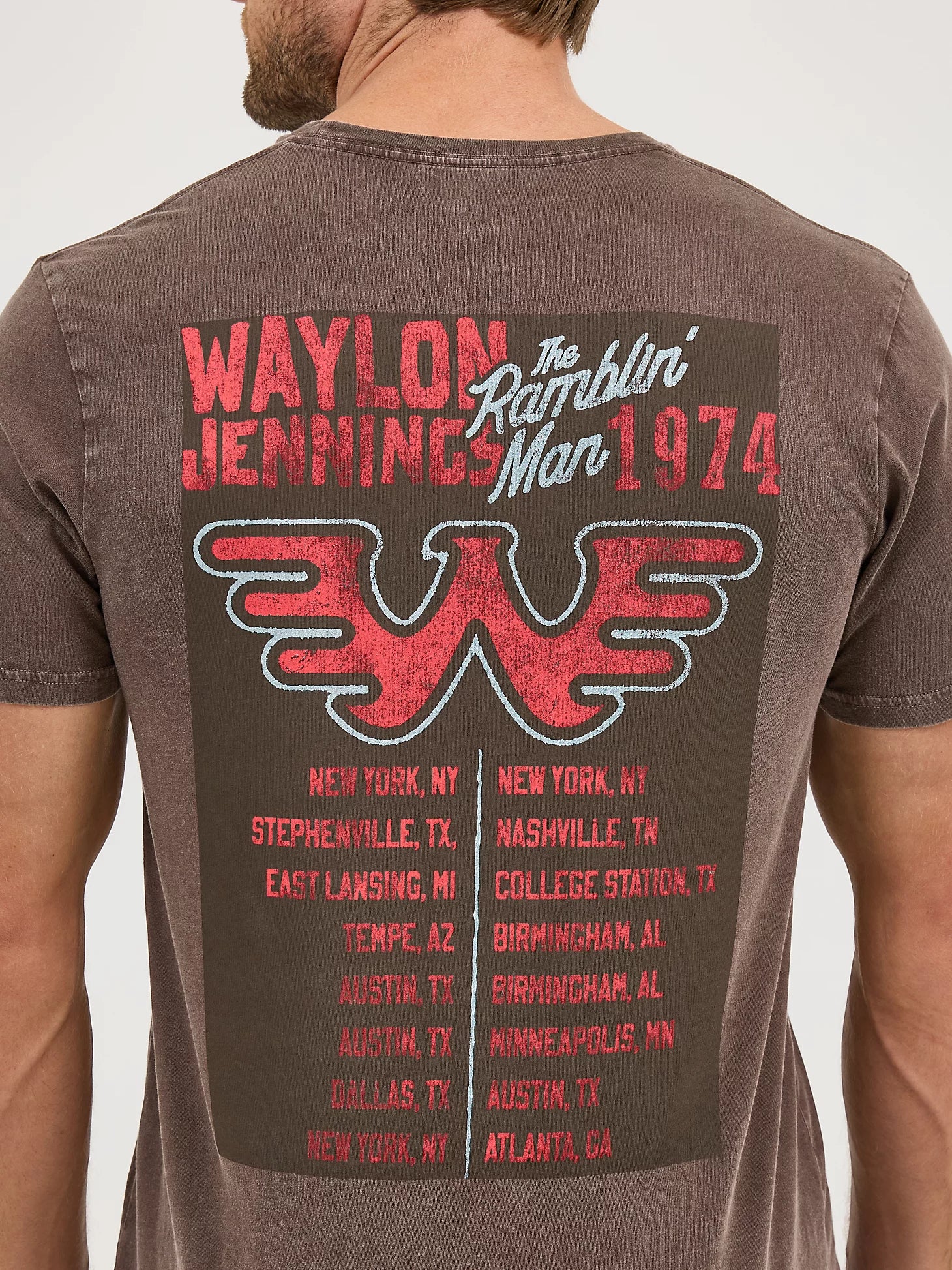 T-shirt graphique Wrangler® – Waylon Jennings – Prune chocolatée