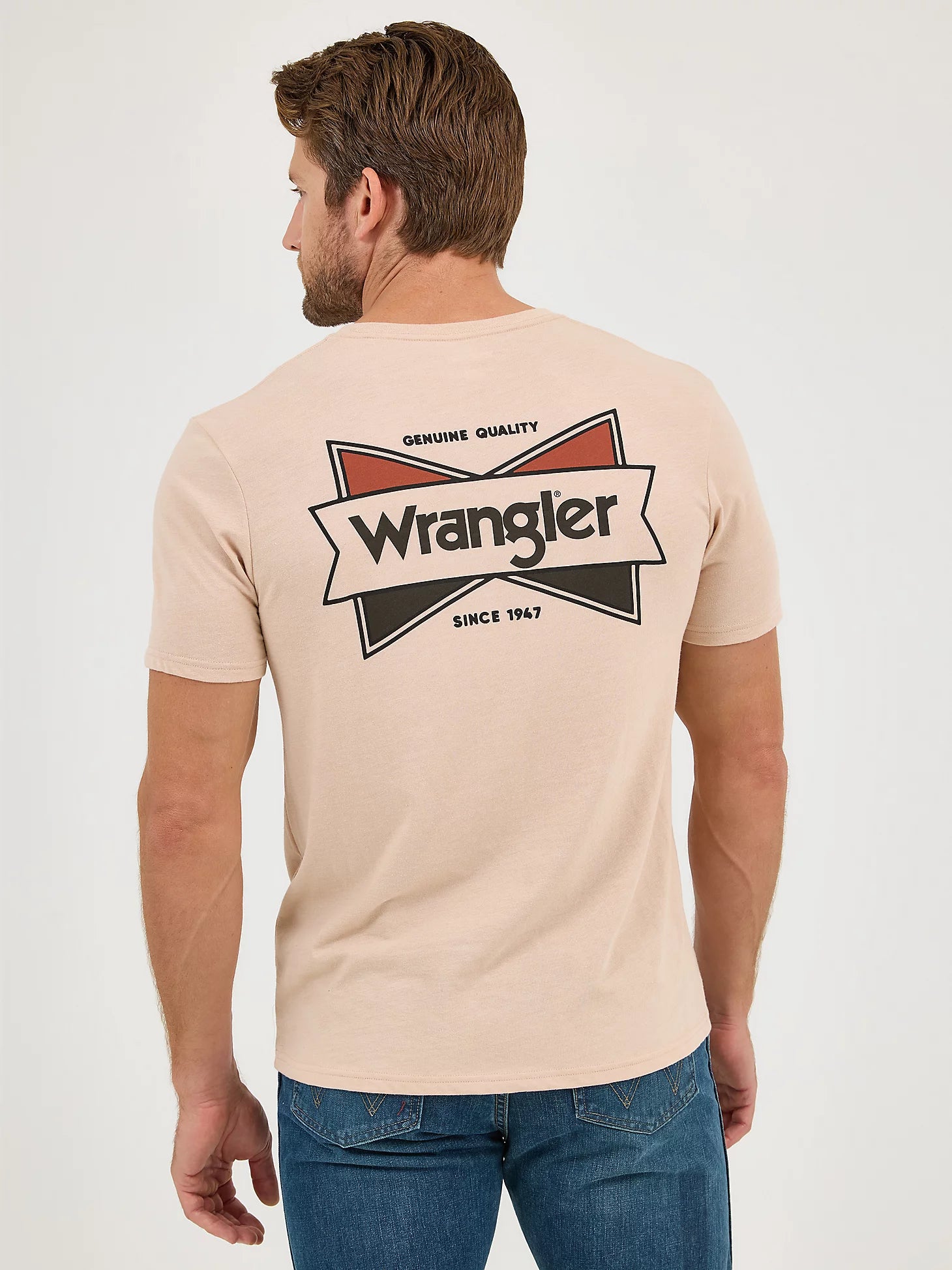 Wrangler® Graphic Short Sleeve T-shirt - Regular Fit - Logo Tan