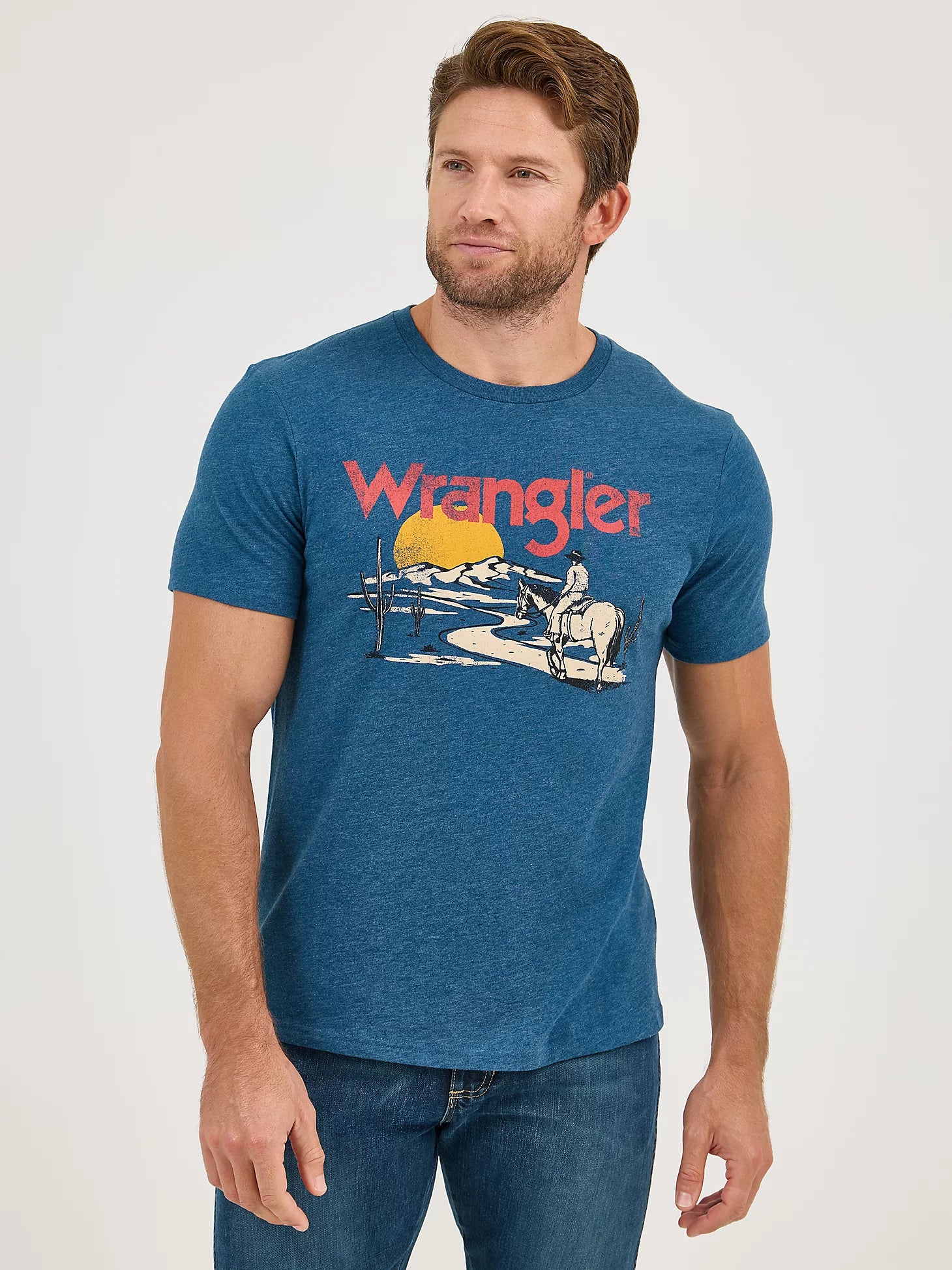 Wrangler® Graphic Short Sleeve T-shirt - Regular Fit - Navy Road