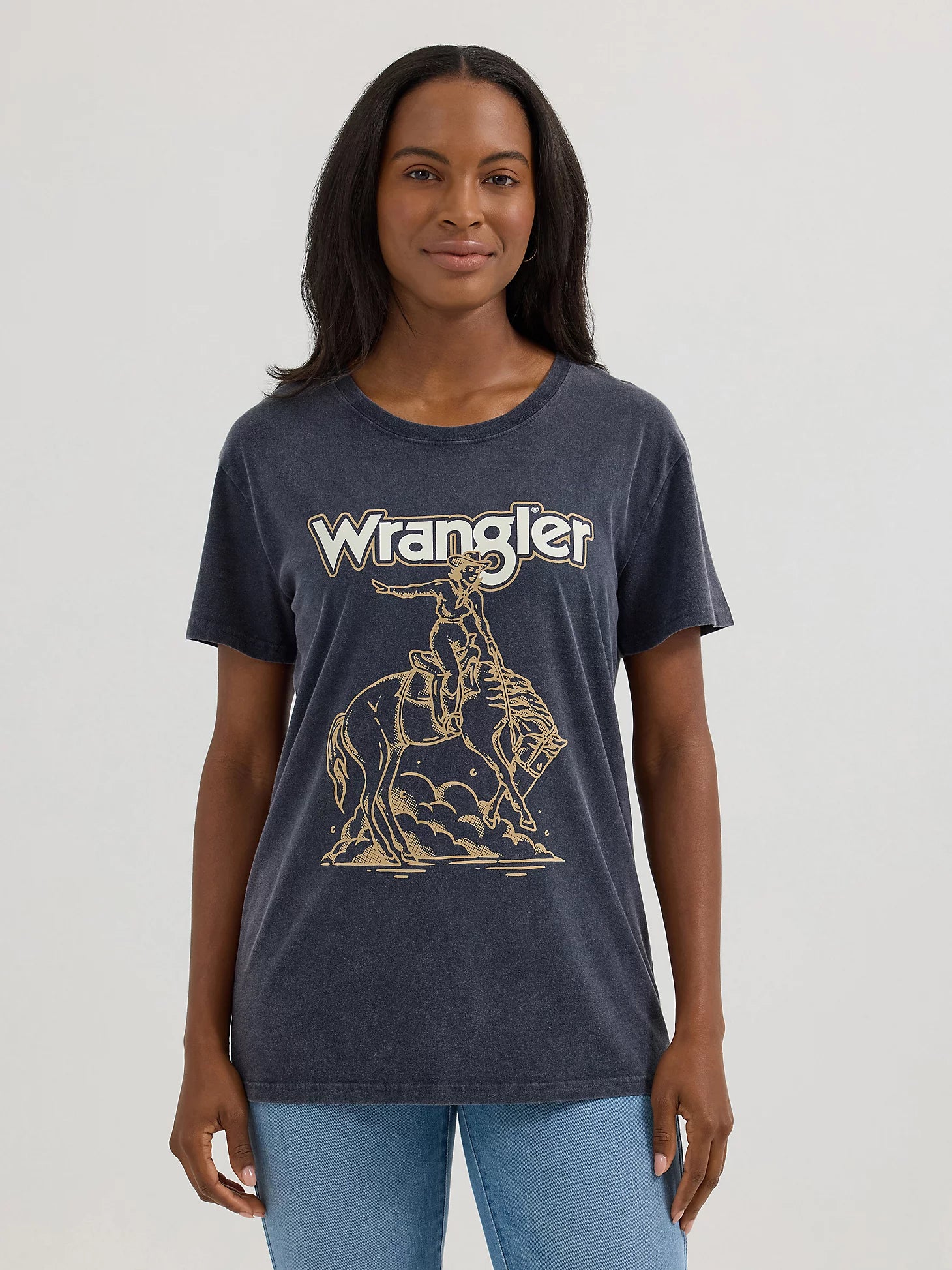 T-shirt à manches courtes Wrangler Retro® Graphic – Coupe boyfriend – Black Beauty