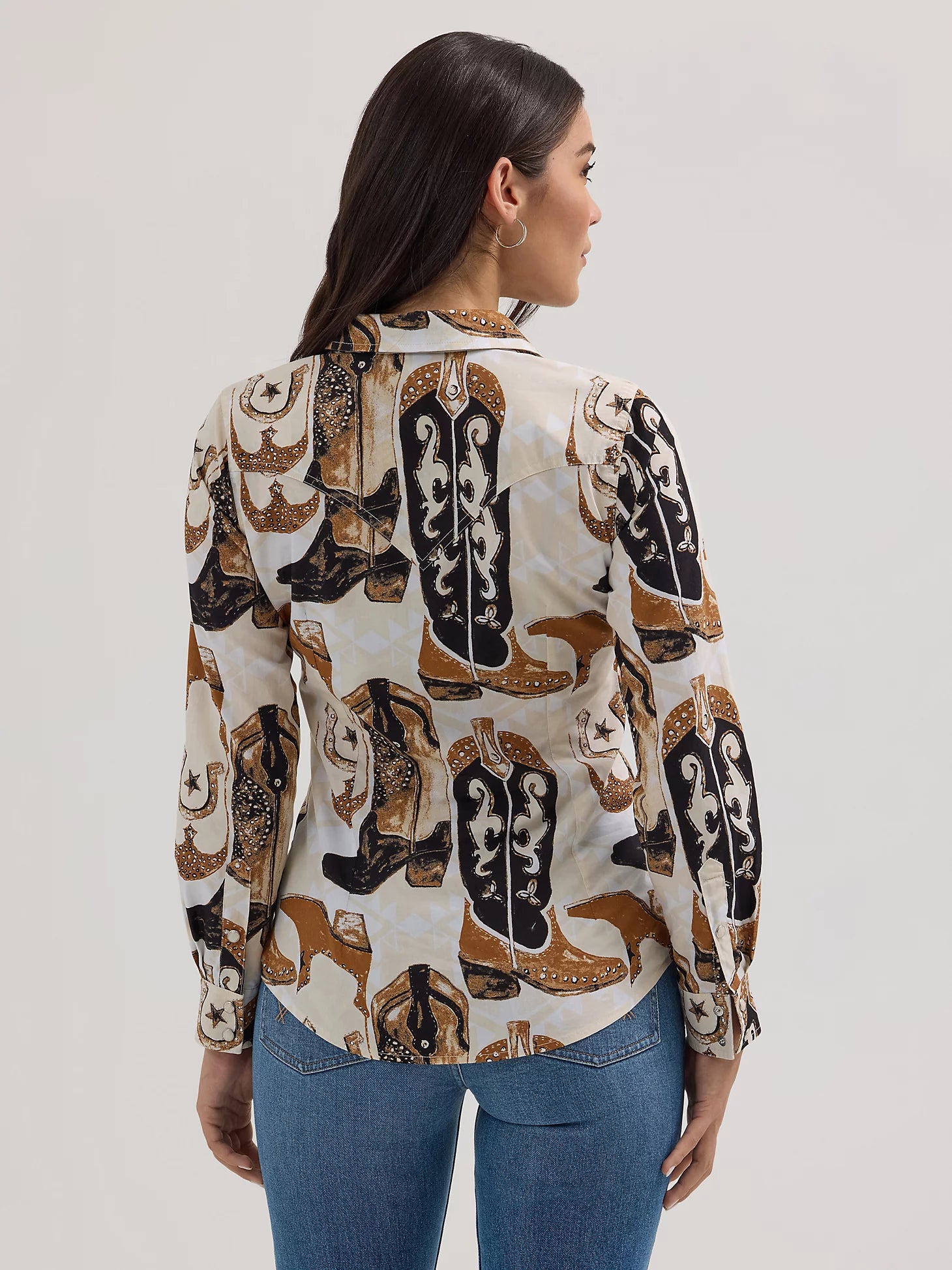 Wrangler Retro® Western Vintage Snap Top - White Multi