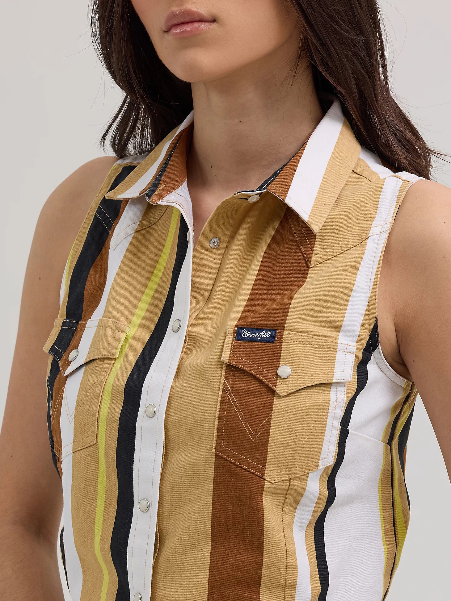 Haut court Wrangler Retro® Western Vintage - Beige/Blanc Multi