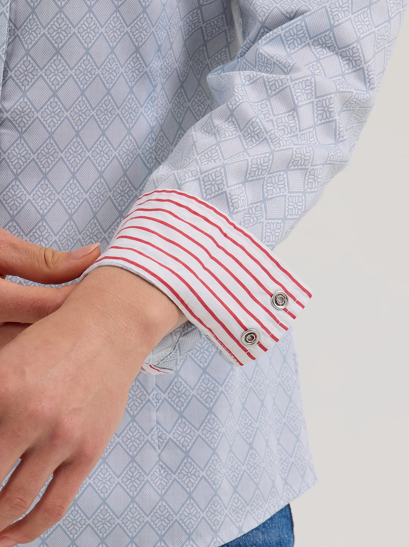 Wrangler Retro® Western Dress Snap Top - Blue