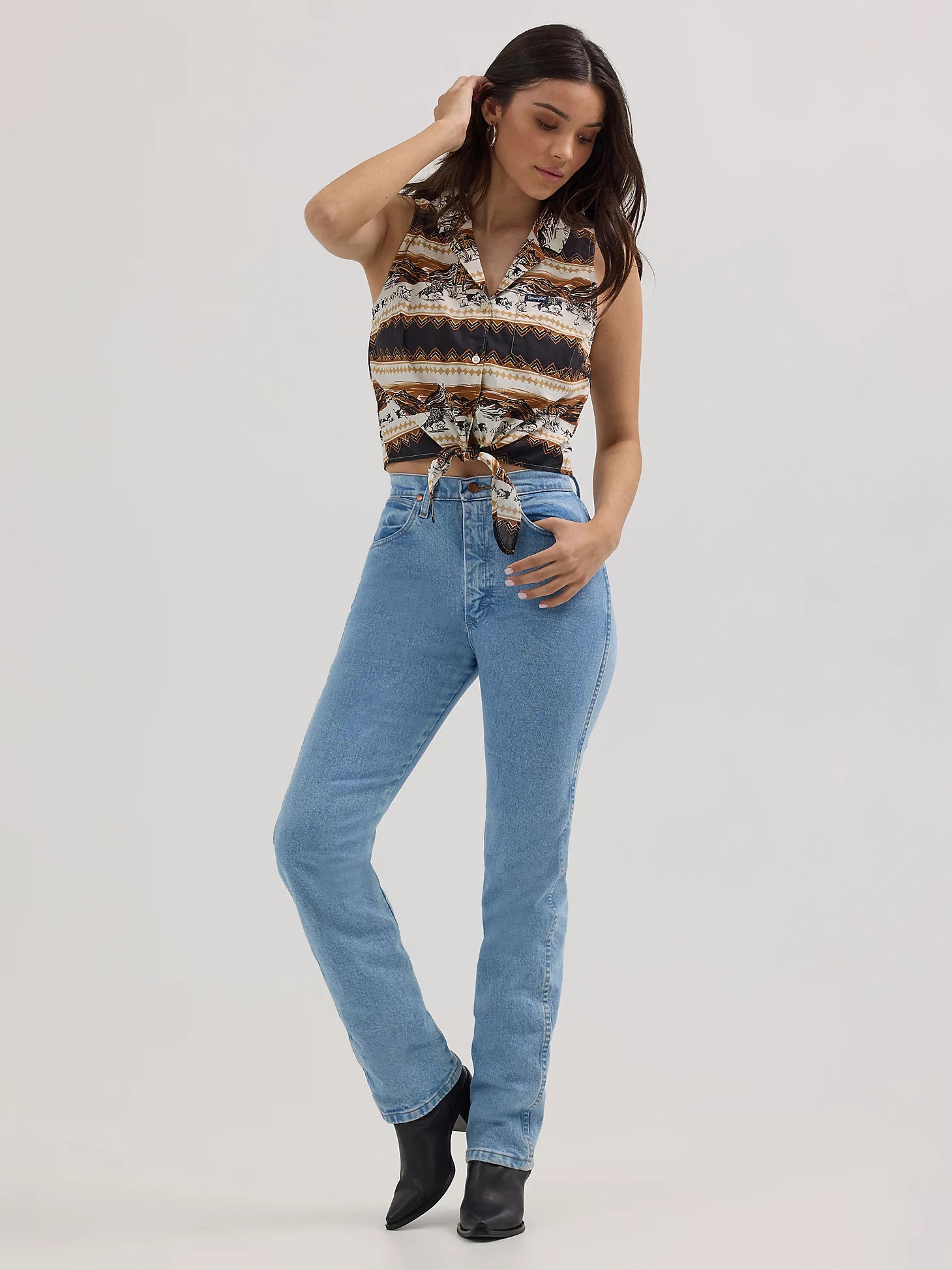 Wrangler Retro® Western Vintage Shirt - Brown/Black/White