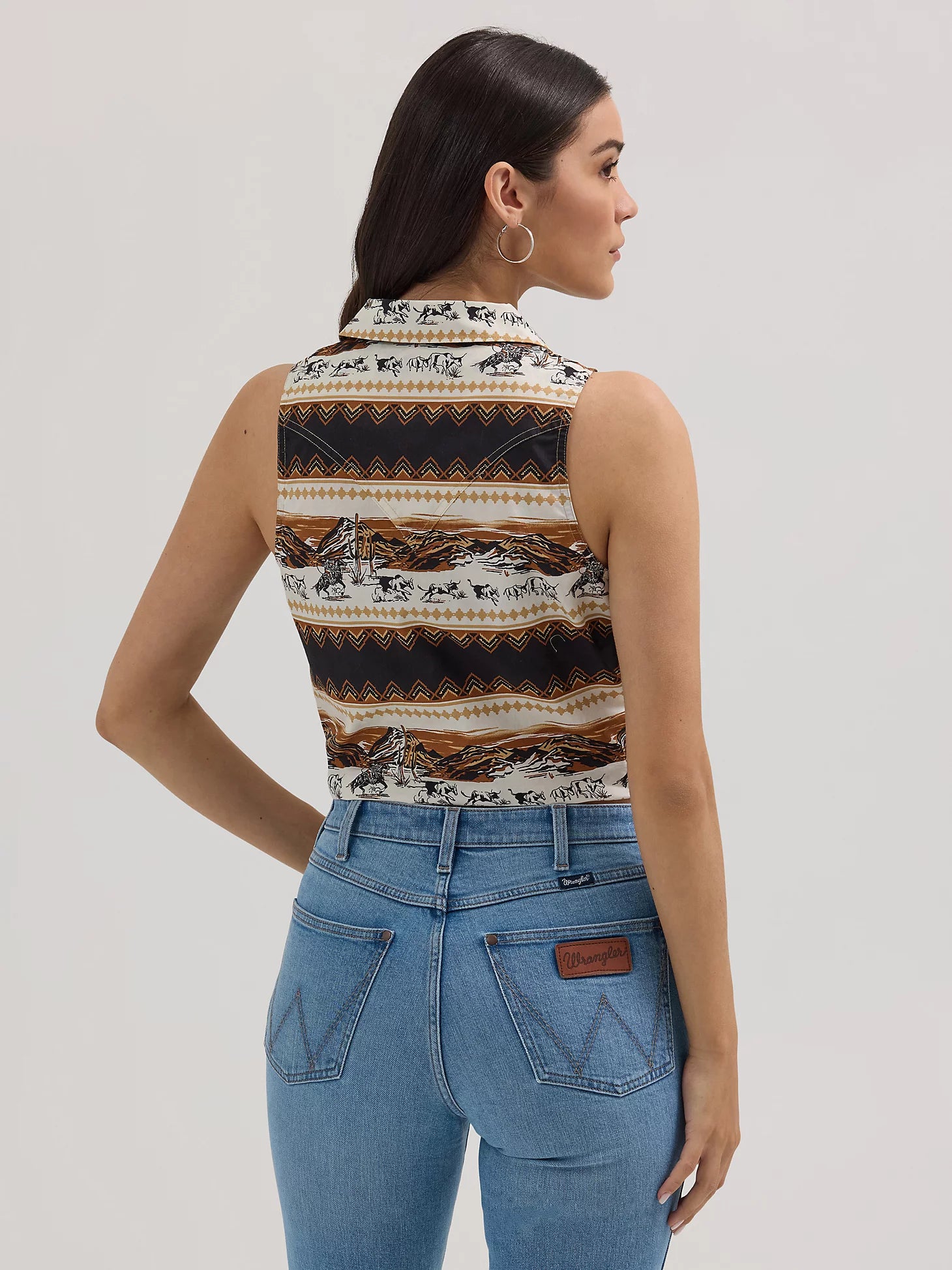 Wrangler Retro® Western Vintage Shirt - Brown/Black/White