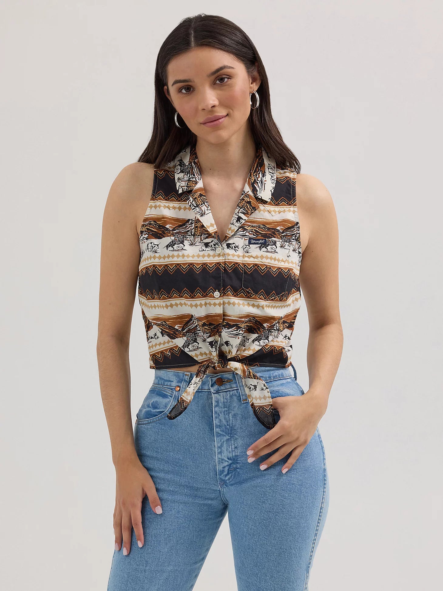 Wrangler Retro® Western Vintage Shirt - Brown/Black/White