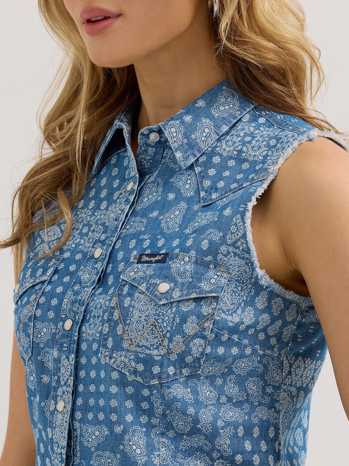 Haut court Wrangler Retro® Americana - Bleu bandana