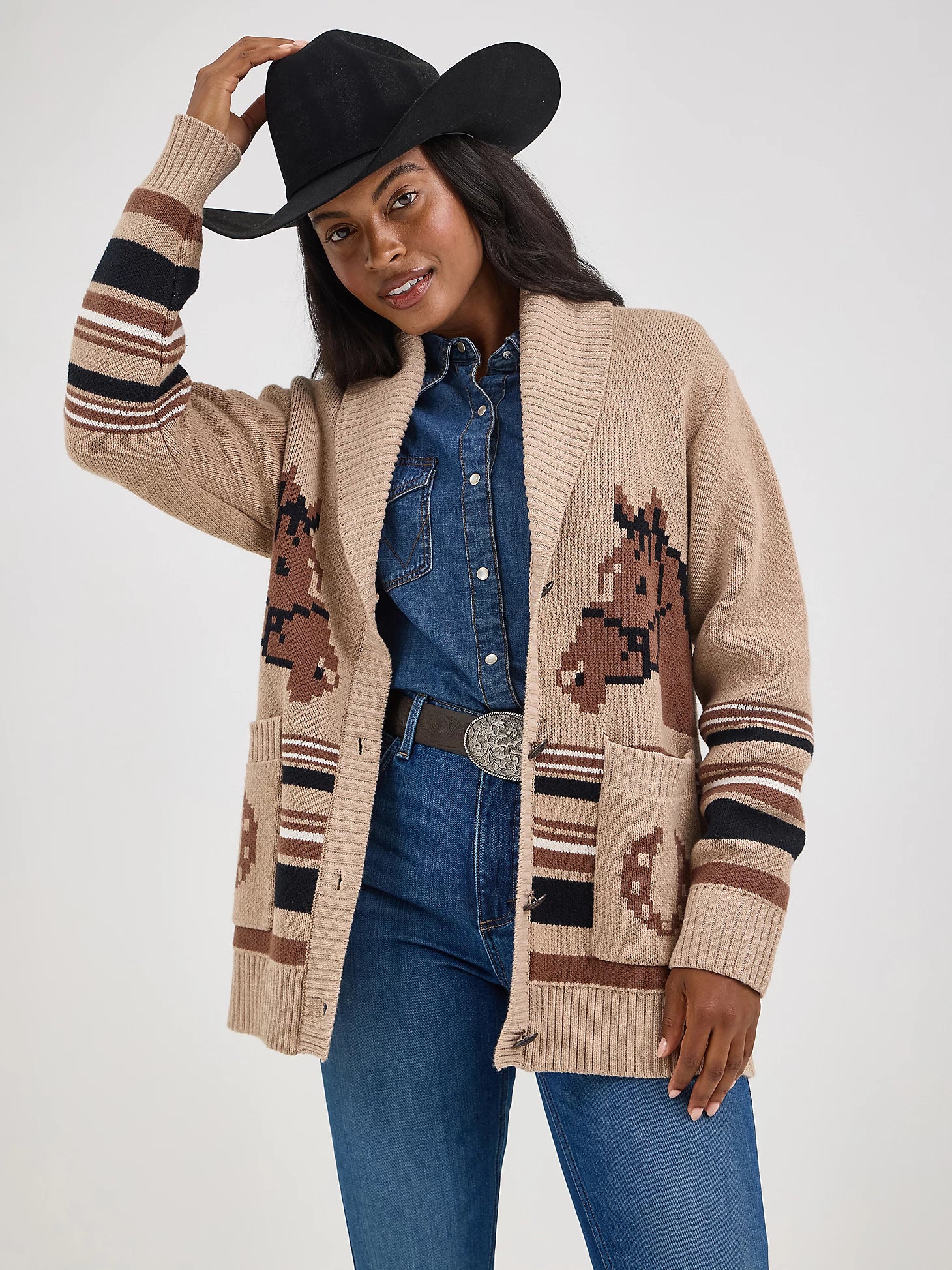 Wrangler Retro® Americana Cardigan - Brown