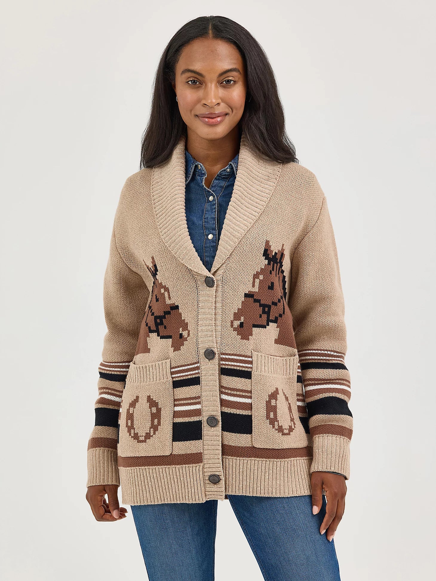 Wrangler Retro® Americana Cardigan - Brown