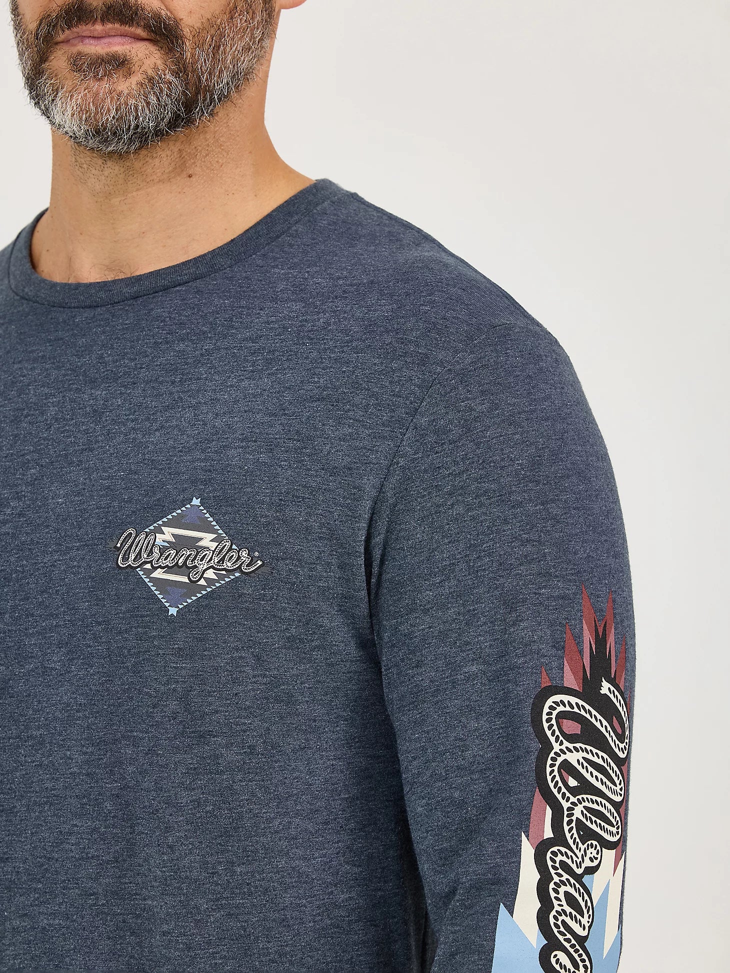 Wrangler® Long Sleeve T-Shirt - Regular Fit - Dark Navy