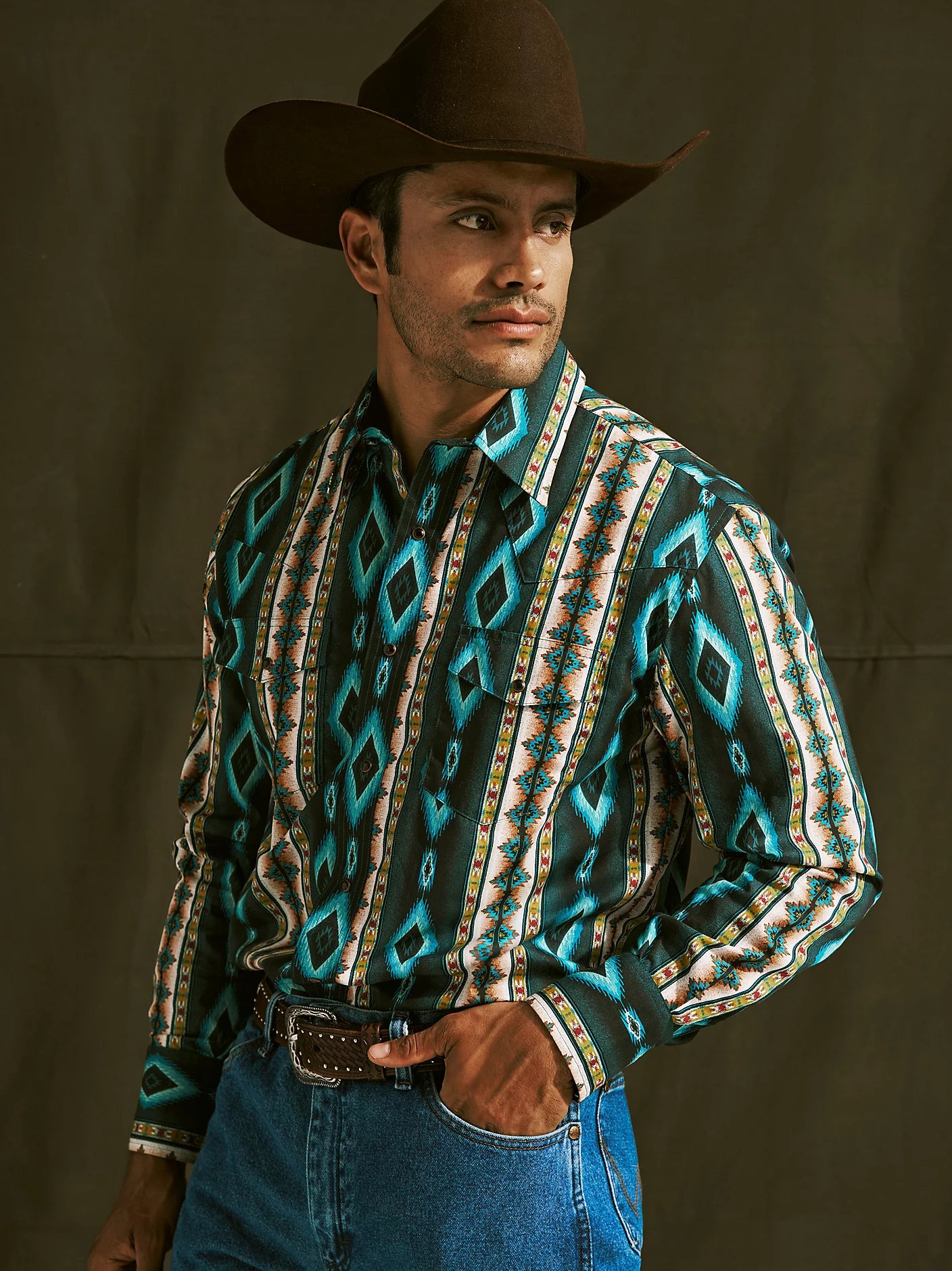 Men's Checotah® Long Sleeve Western Snap Printed Shirt
