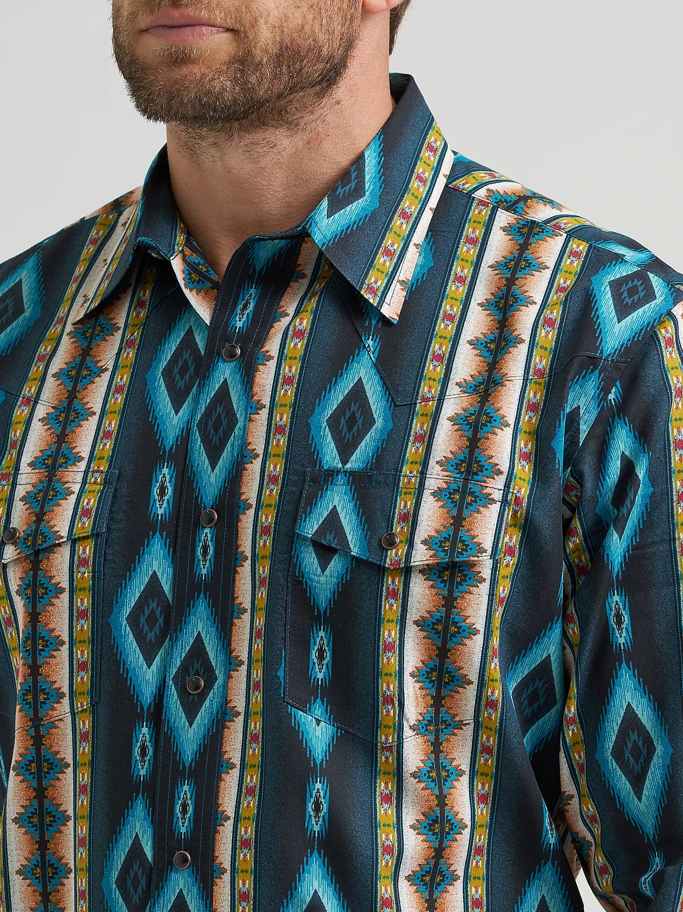 Men's Checotah® Long Sleeve Western Snap Printed Shirt