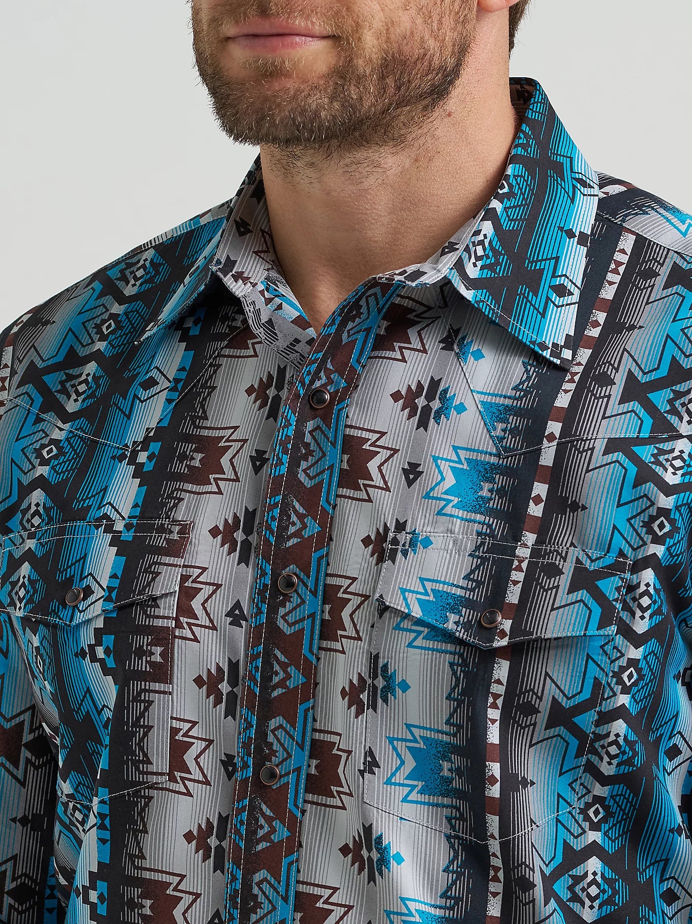Men's Checotah® Long Sleeve Western Snap Printed Shirt