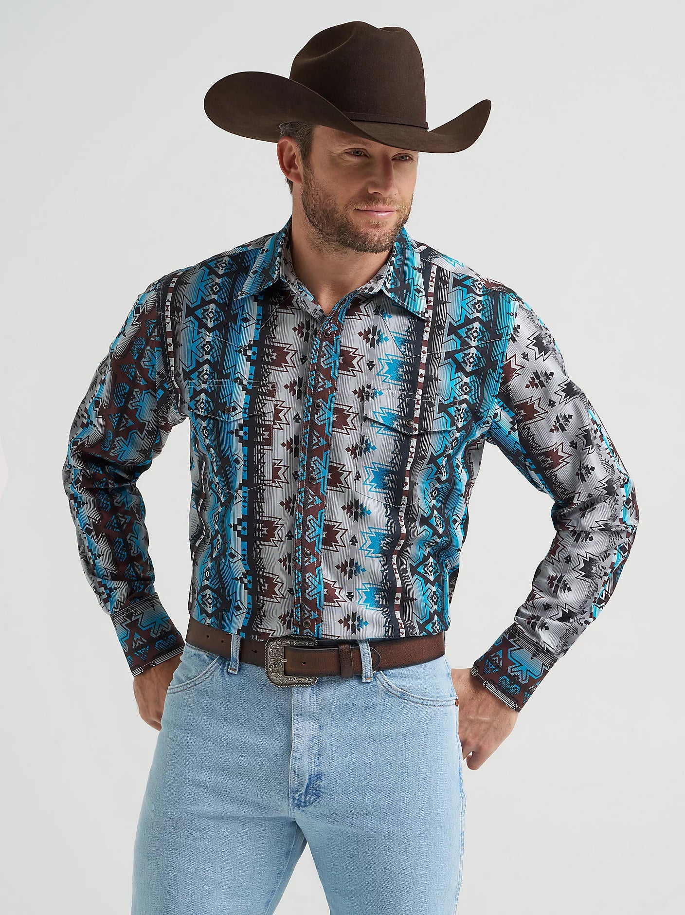 Men's Checotah® Long Sleeve Western Snap Printed Shirt