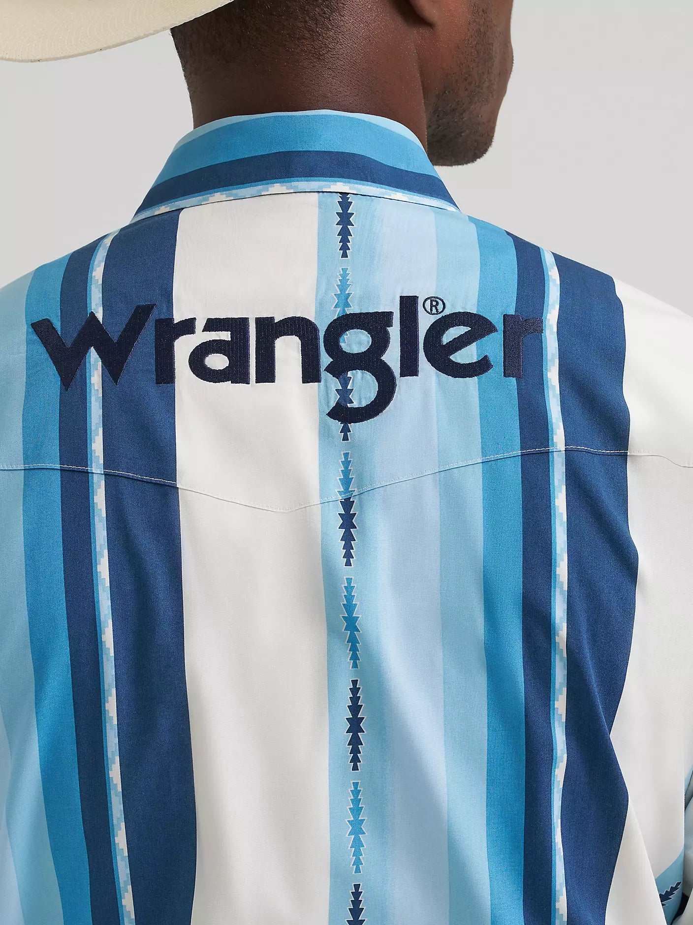 Chemise rayée à manches longues avec logo Wrangler® pour homme