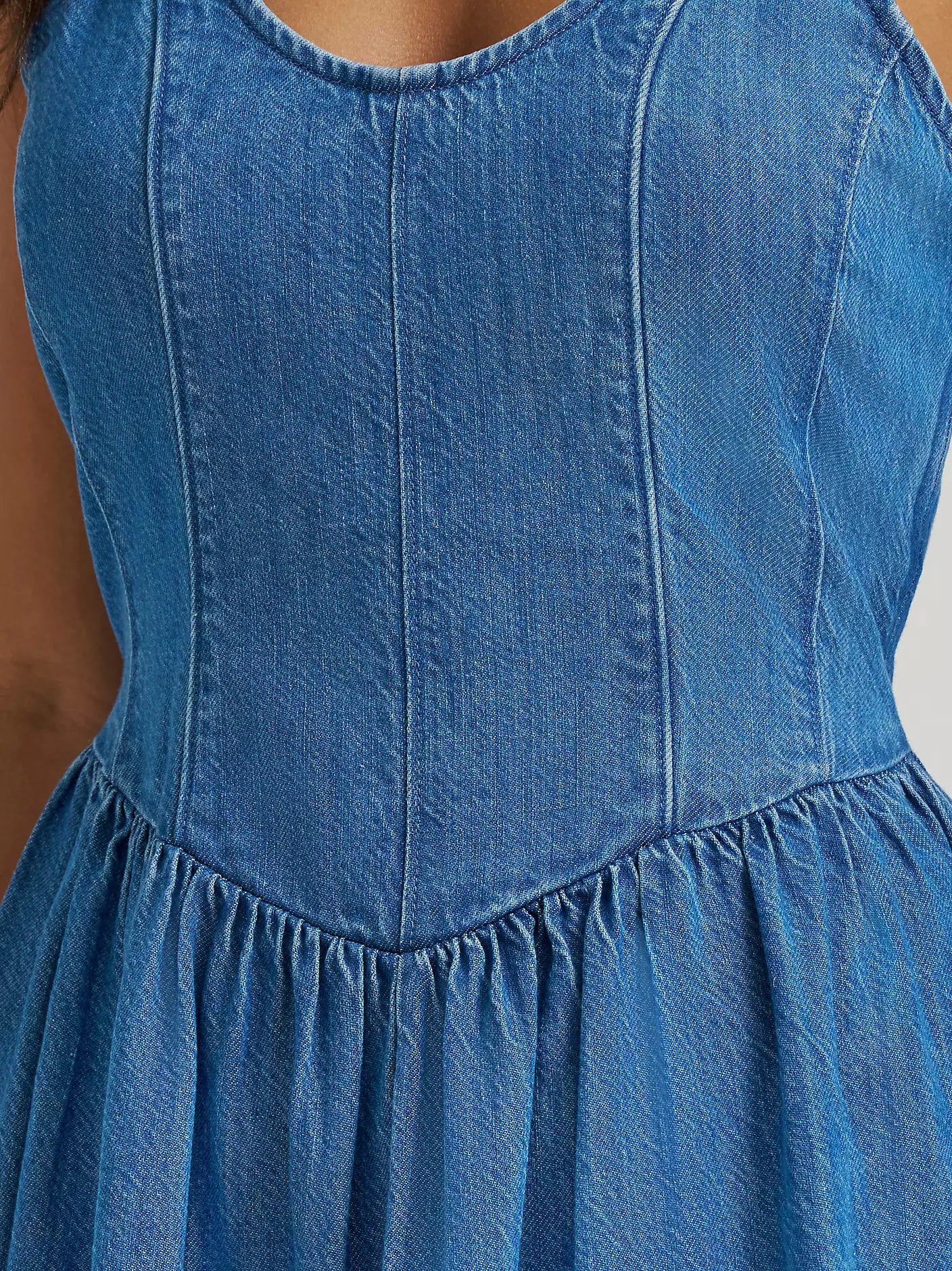 Wrangler Retro® Americana Drop Waist Denim Dress - Light Denim - 112379498