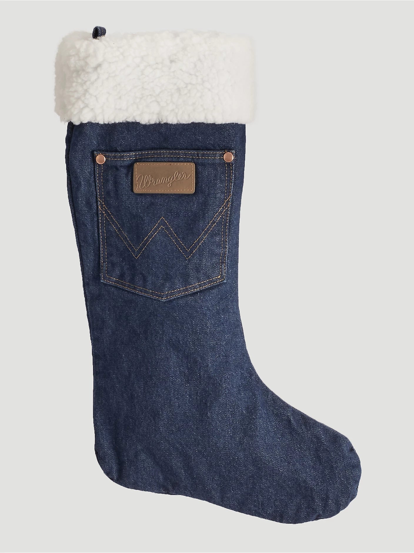 Wrangler® Denim Christmas Stocking Sherpa - Prewashed