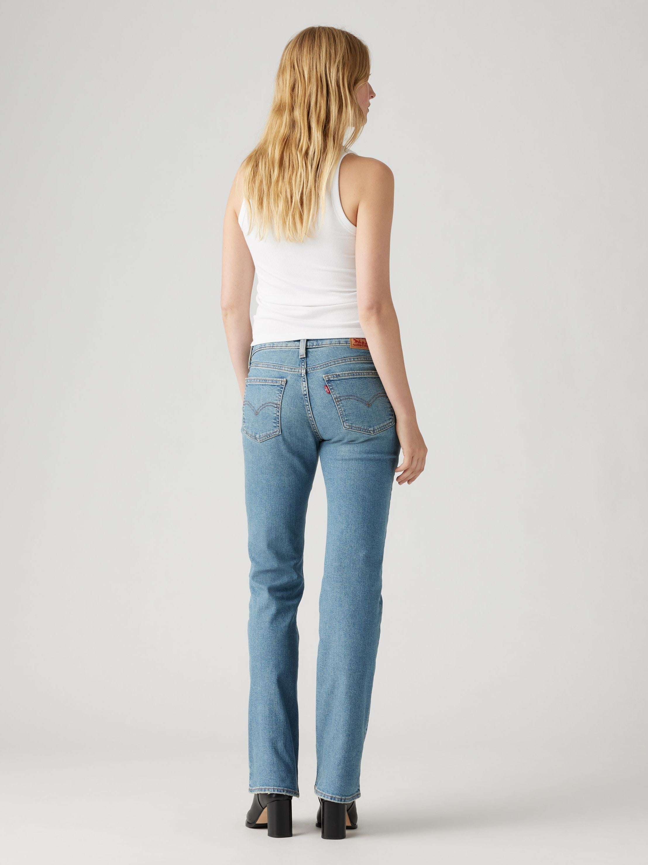 Jean bootcut ultra-bas pour femme - Délavage moyen