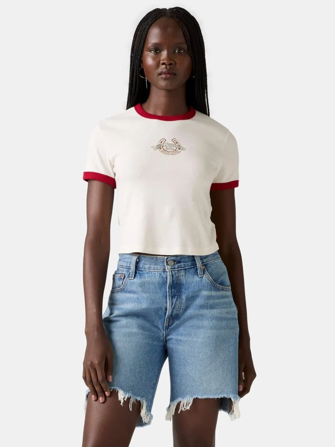 Levi's Women's "Good Luck" Ringer Tee