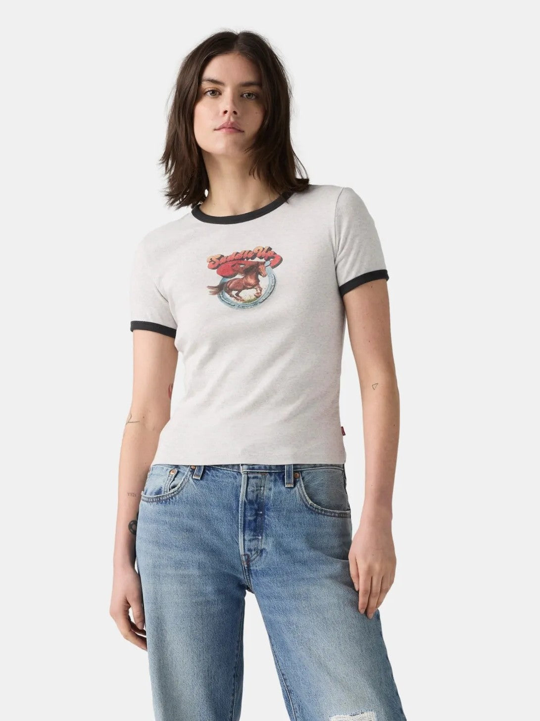Levi's Women's "Saddle Up" Ringer Tee