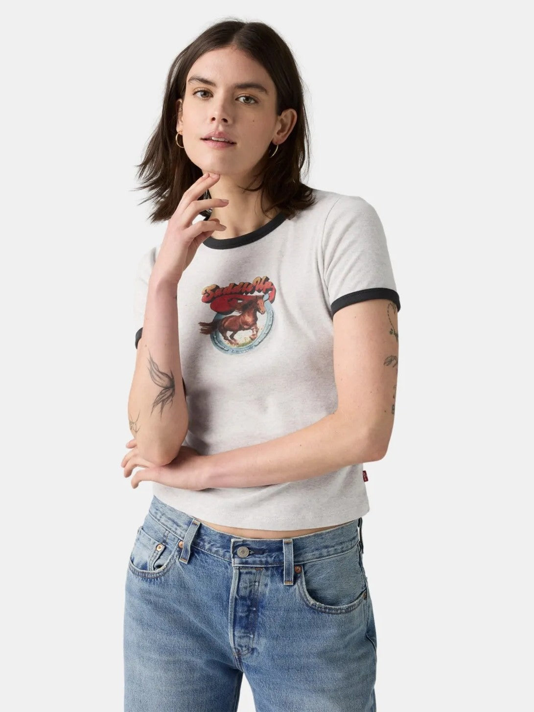 Levi's Women's "Saddle Up" Ringer Tee