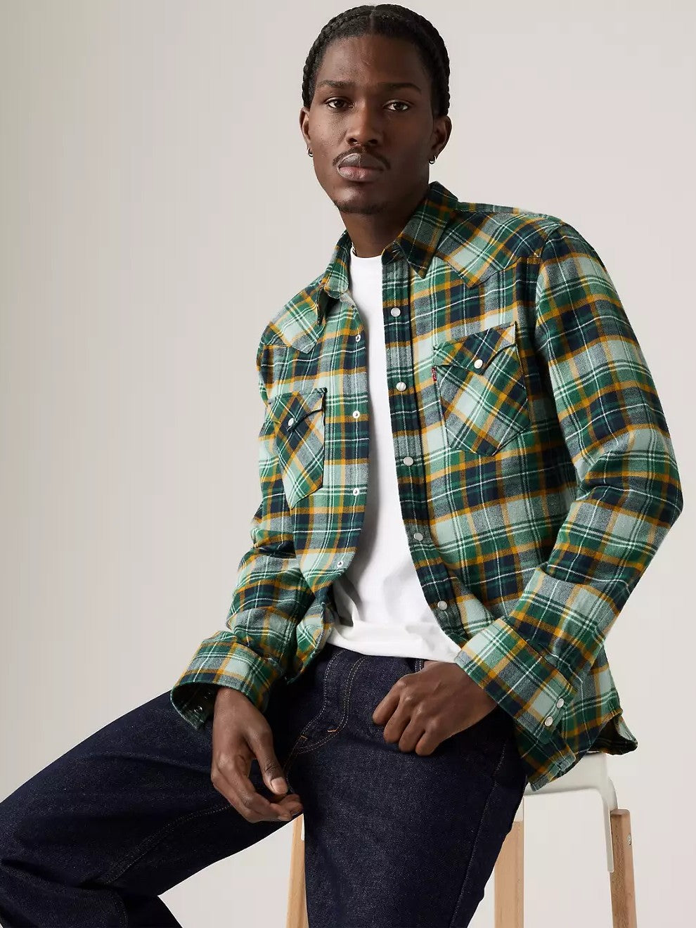Levi's Men's Classic Standard Fit Western Flannel Shirt