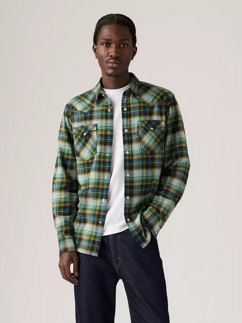 完売品！WESTERN FLANNEL SHIRT Mサイズ Levi's Men's Classic Standard Fit Western Flannel Shirt