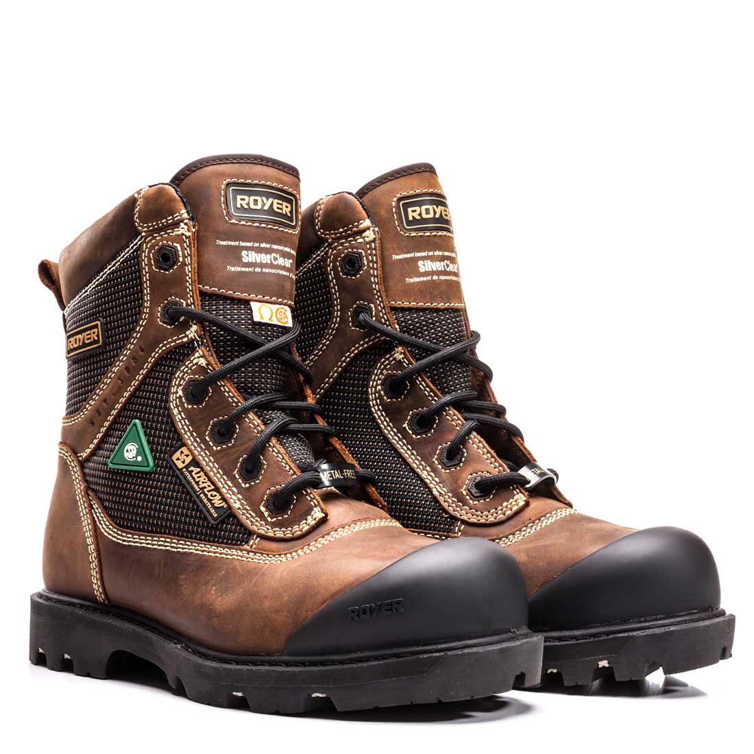 Bottes FLX™ 8" sans métal et imperméables, SHIELDTEX™, marron