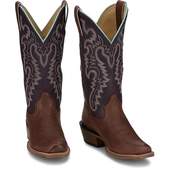 Bottes Western Breaking News 13” pour femme - Acajou