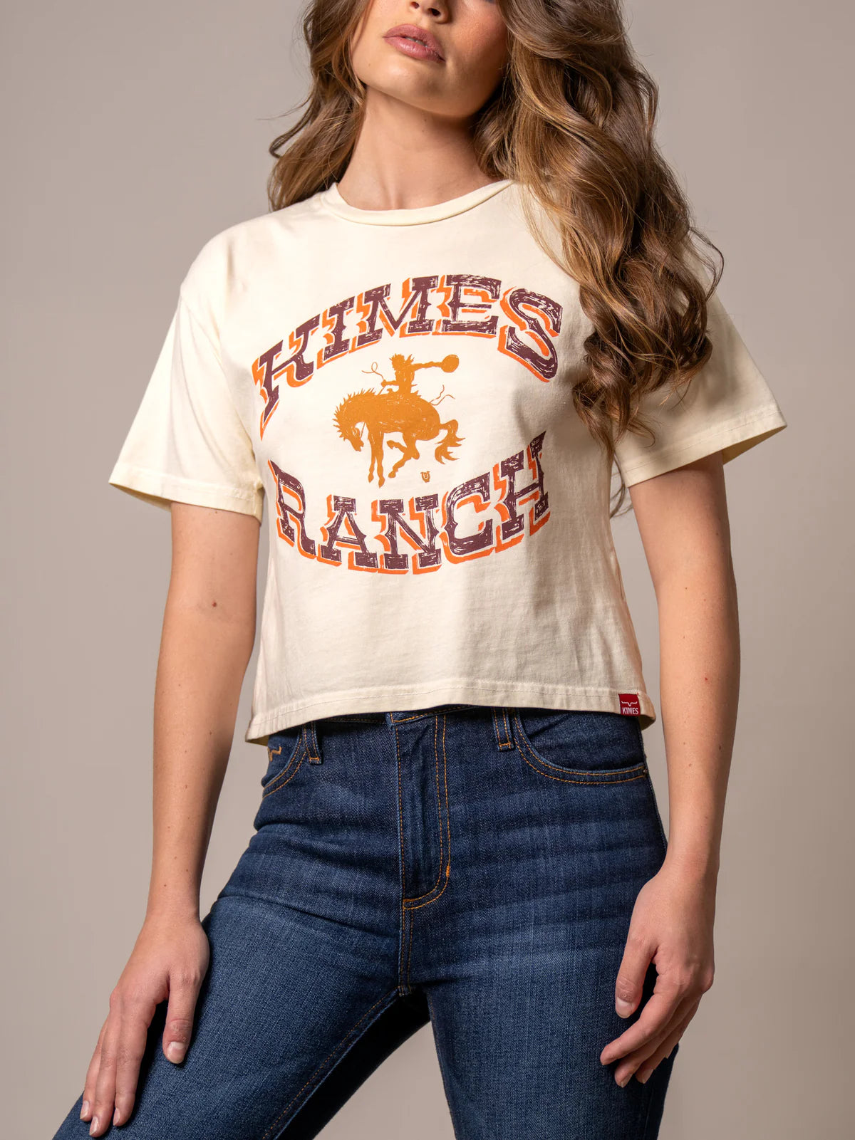Kimes Ranch Lucky B Bucking Cropped Tee