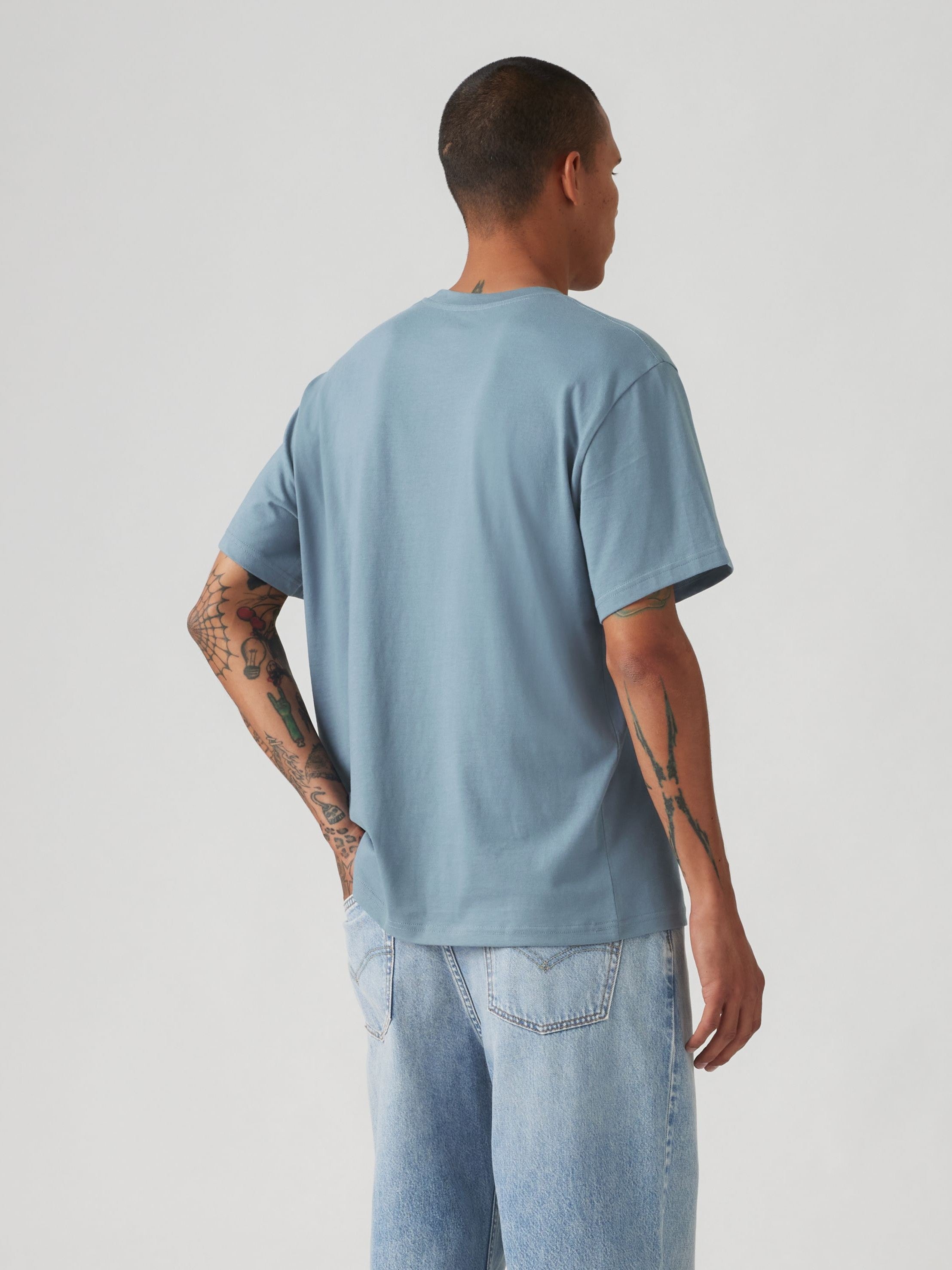 T-shirt coupe décontractée - Bleu vapeur